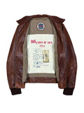 Chaqueta Bomber Dolce & Gabbana de cuero marrón "Story Of Love 1994" de los 2000