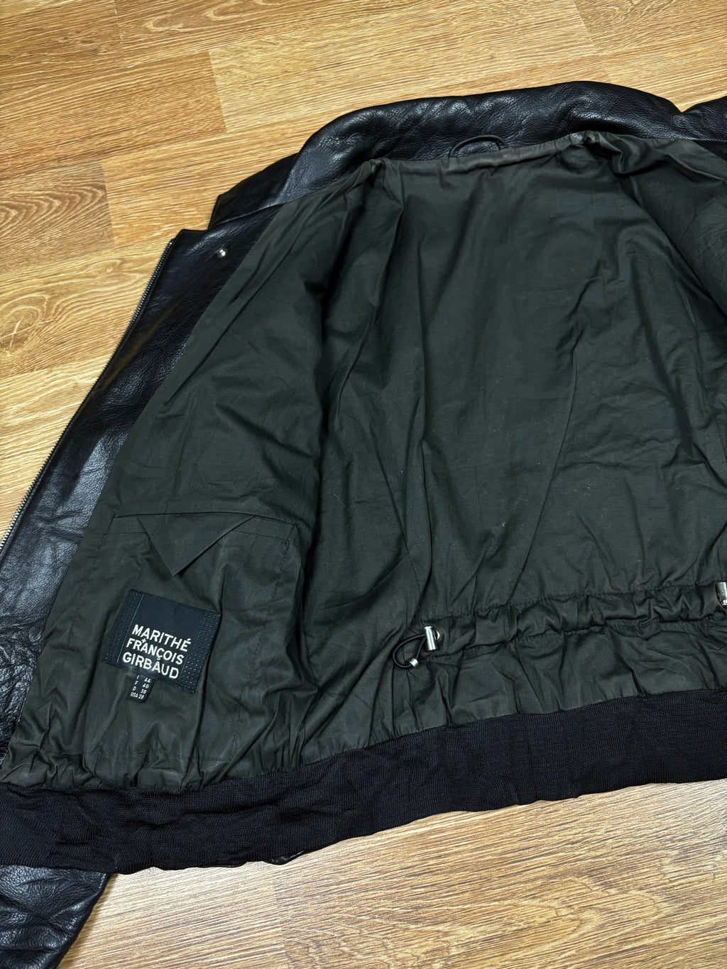 Marithé François Girbaud FW2002 Runway Crinkled Leather Jacket