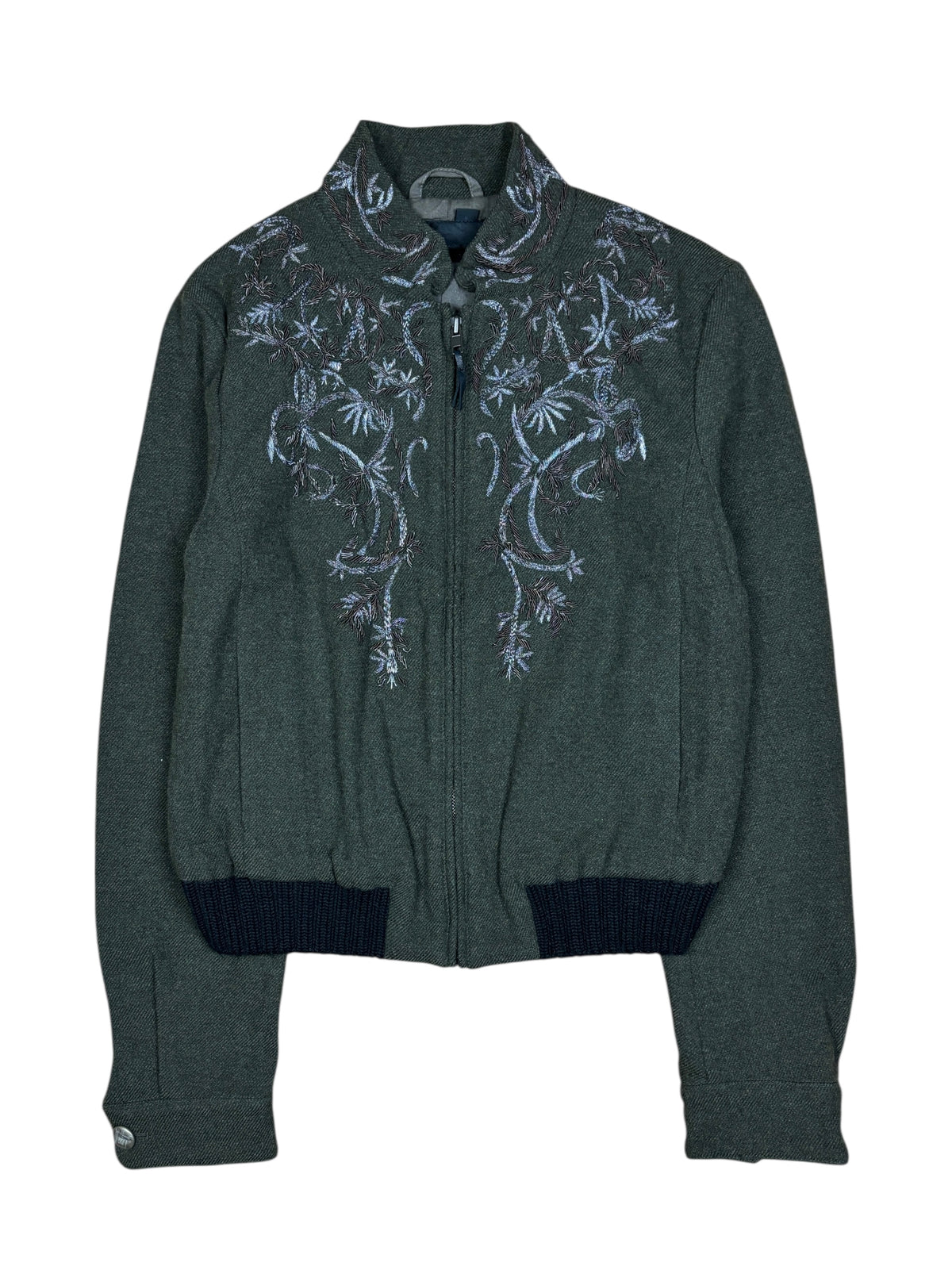 Diesel Black Gold Embroidered Wool Jacket