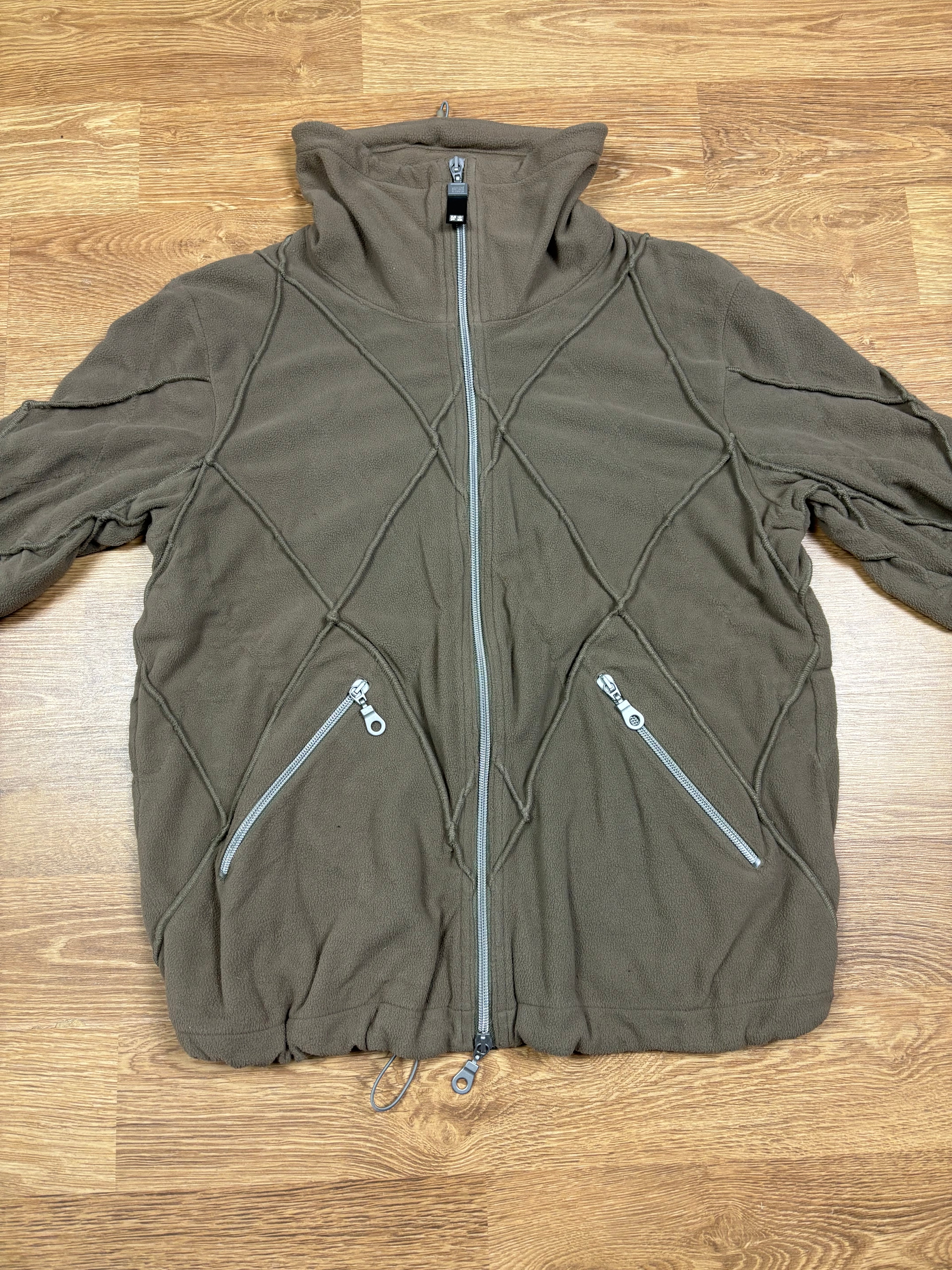 Marithé François Girbaud FW2000 Fleece Panel Jacket