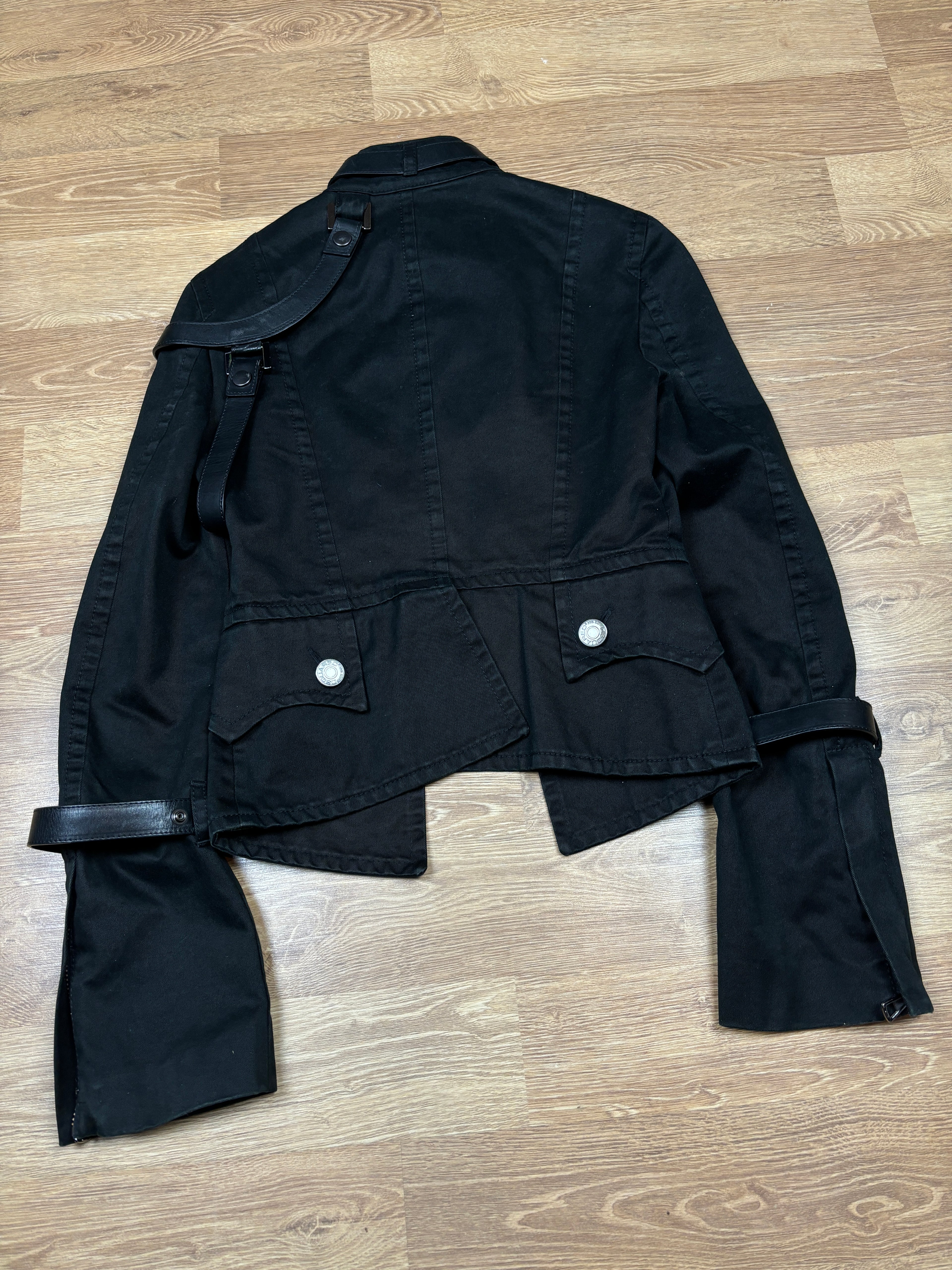 AW2003 Dsquared Runway Leather Harness Bondage Jacket
