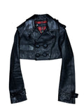 2000s Dsquared2 Extreme Cropped Leather Jacket
