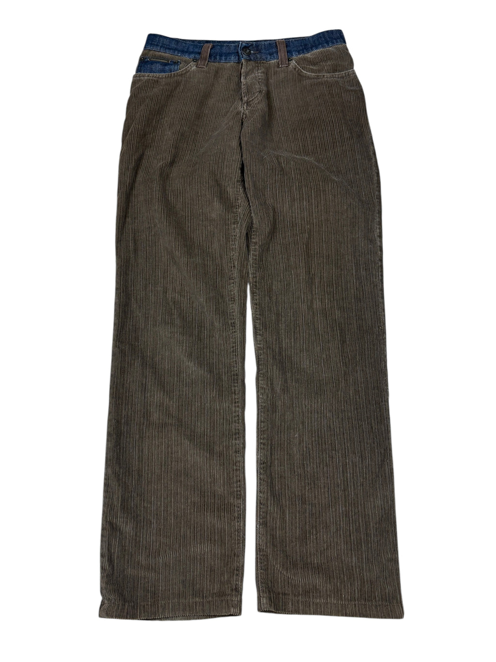 2000s Dolce & Gabbana Corduroy Denim Panel Pants