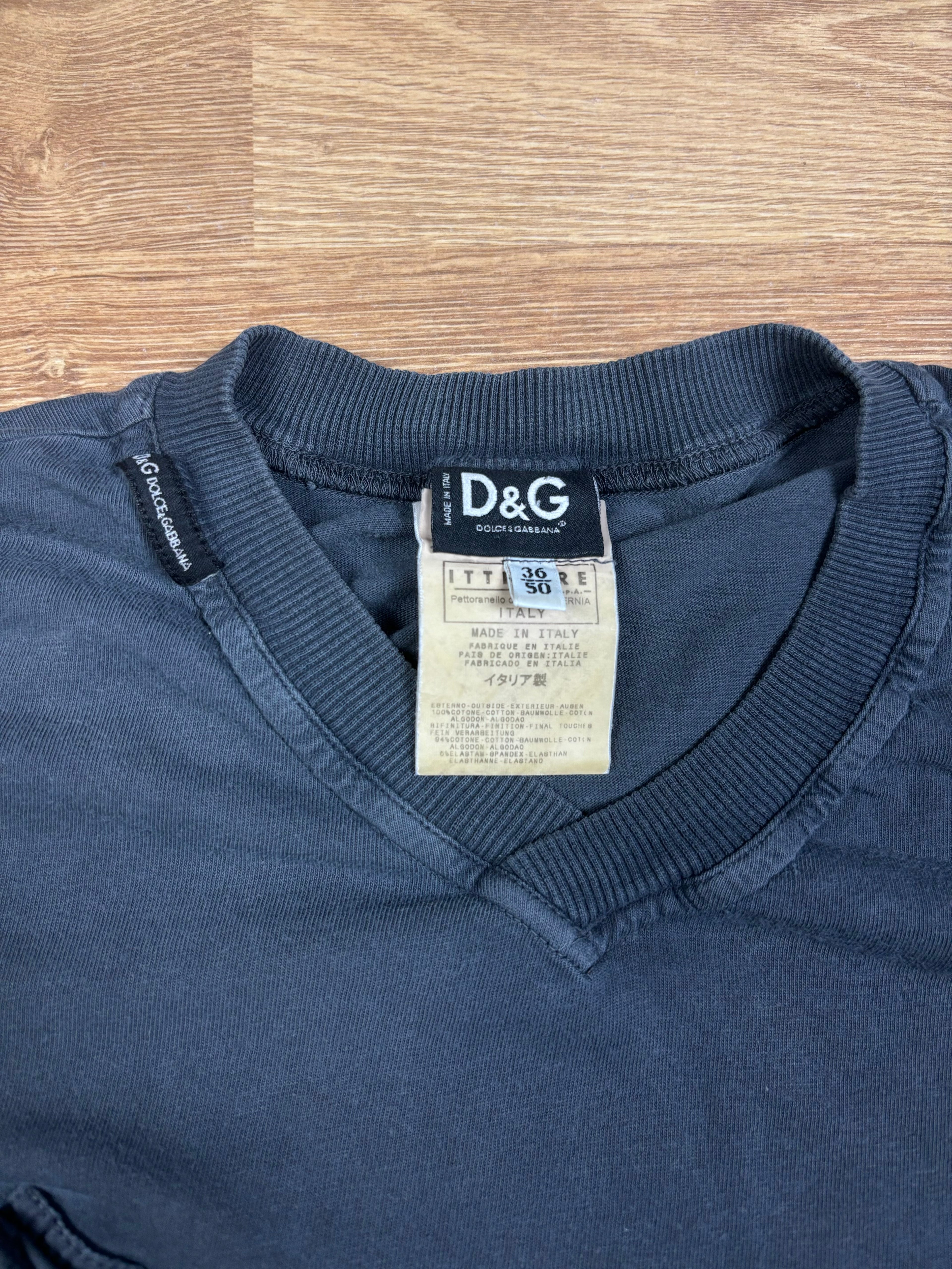 2000s Dolce & Gabbana Faded Blue Multi-Pocket Longsleeve