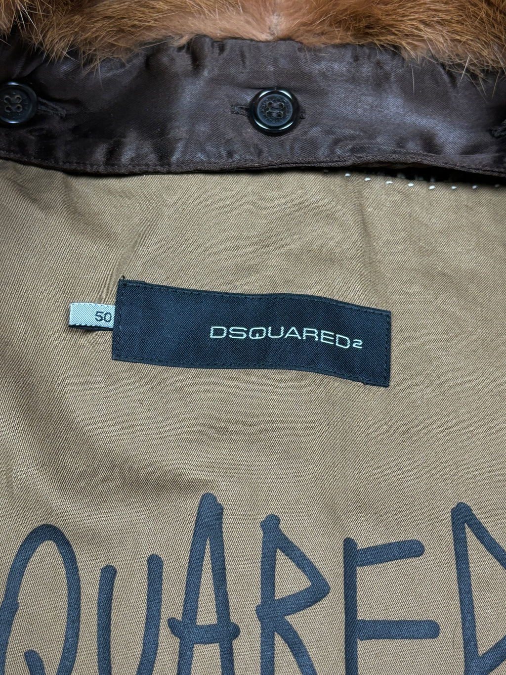 Dsquared2 AW2005 Runway Fur Collar Wool Coat