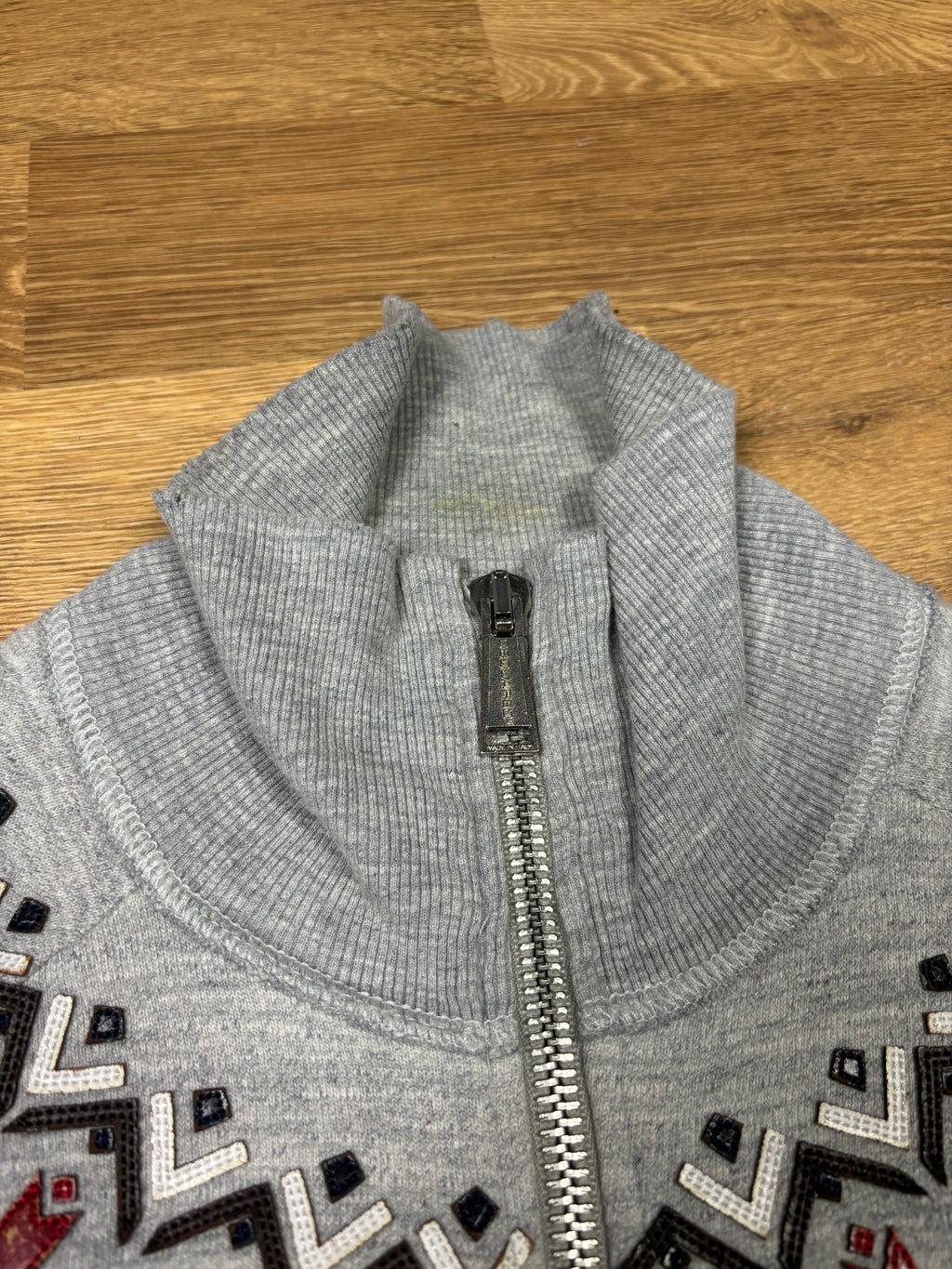 2000s Dsquared2 Embroidered Zip-Up Sweater
