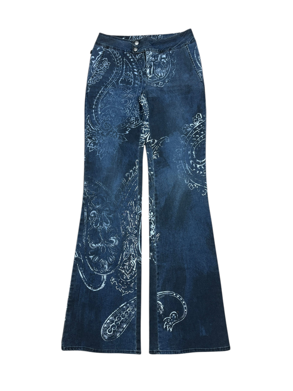Just Cavalli 2000s Paisley Print Flared Denim Jeans