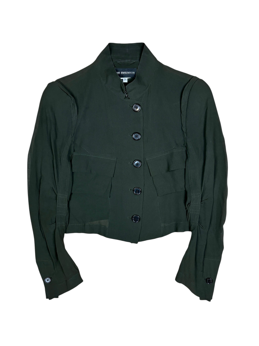 SS2003 Ann Demeulemeester Cropped Structured Button Jacket