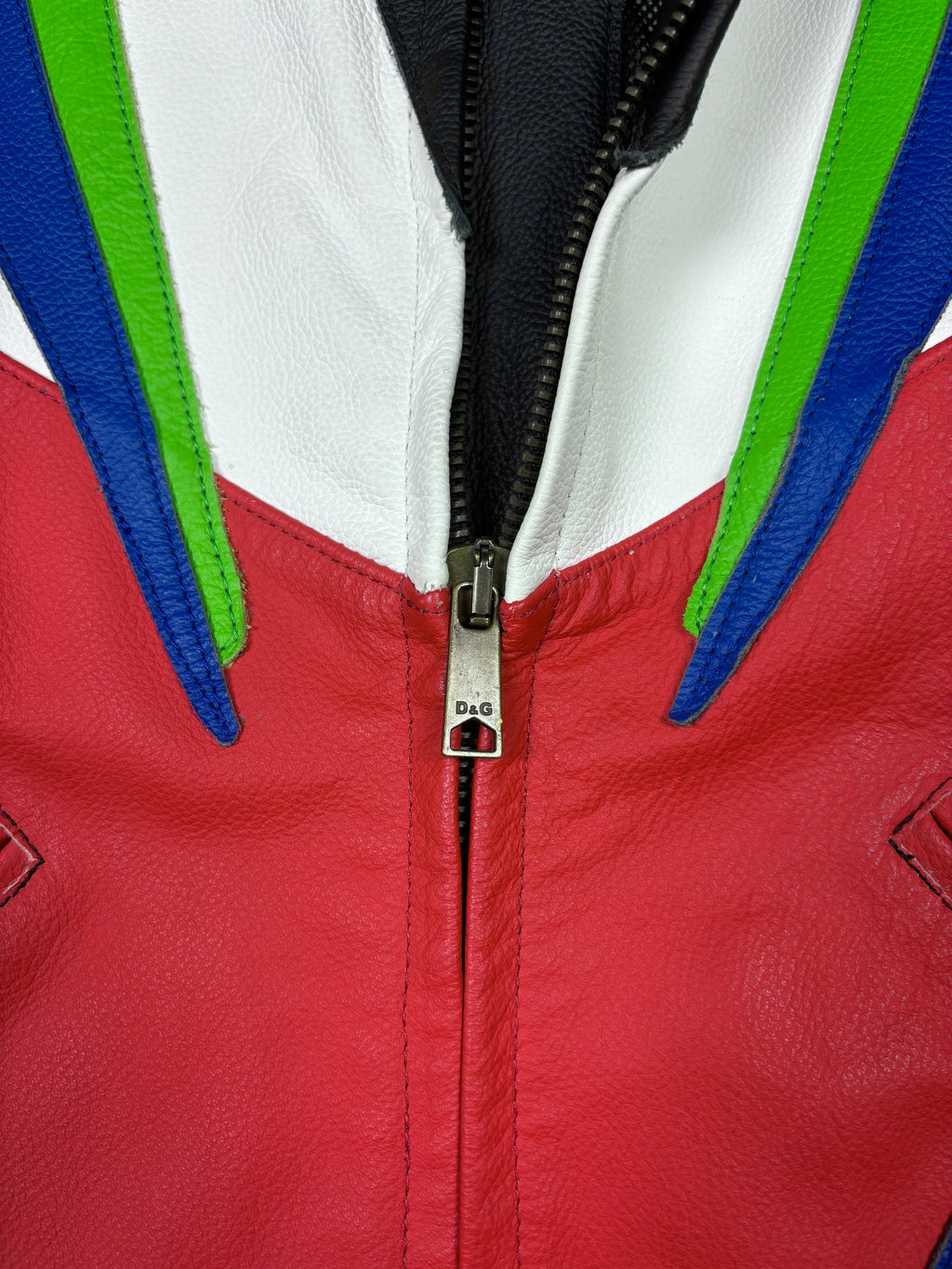 SS2002 Dolce & Gabbana Runway Moto Racing Leather Jacket