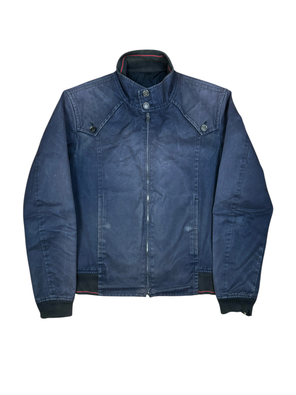 Gucci 2000s Cotton Biker Jacket Navy