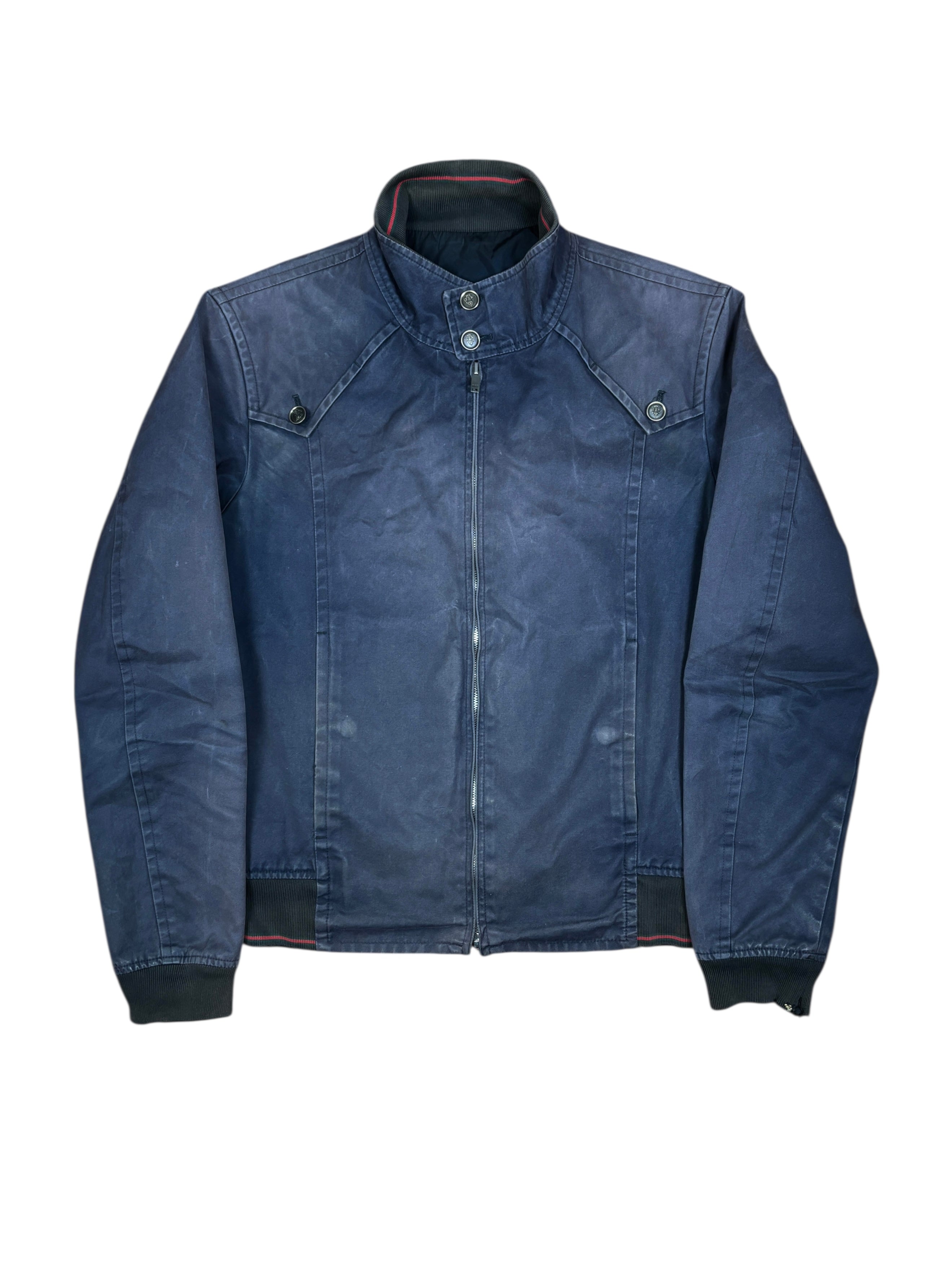 Gucci 2000s Cotton Biker Jacket Navy