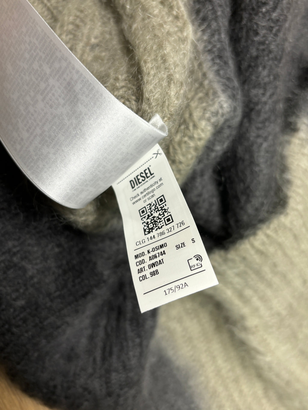 Diesel Mohair Blend Gradient Knit Sweater