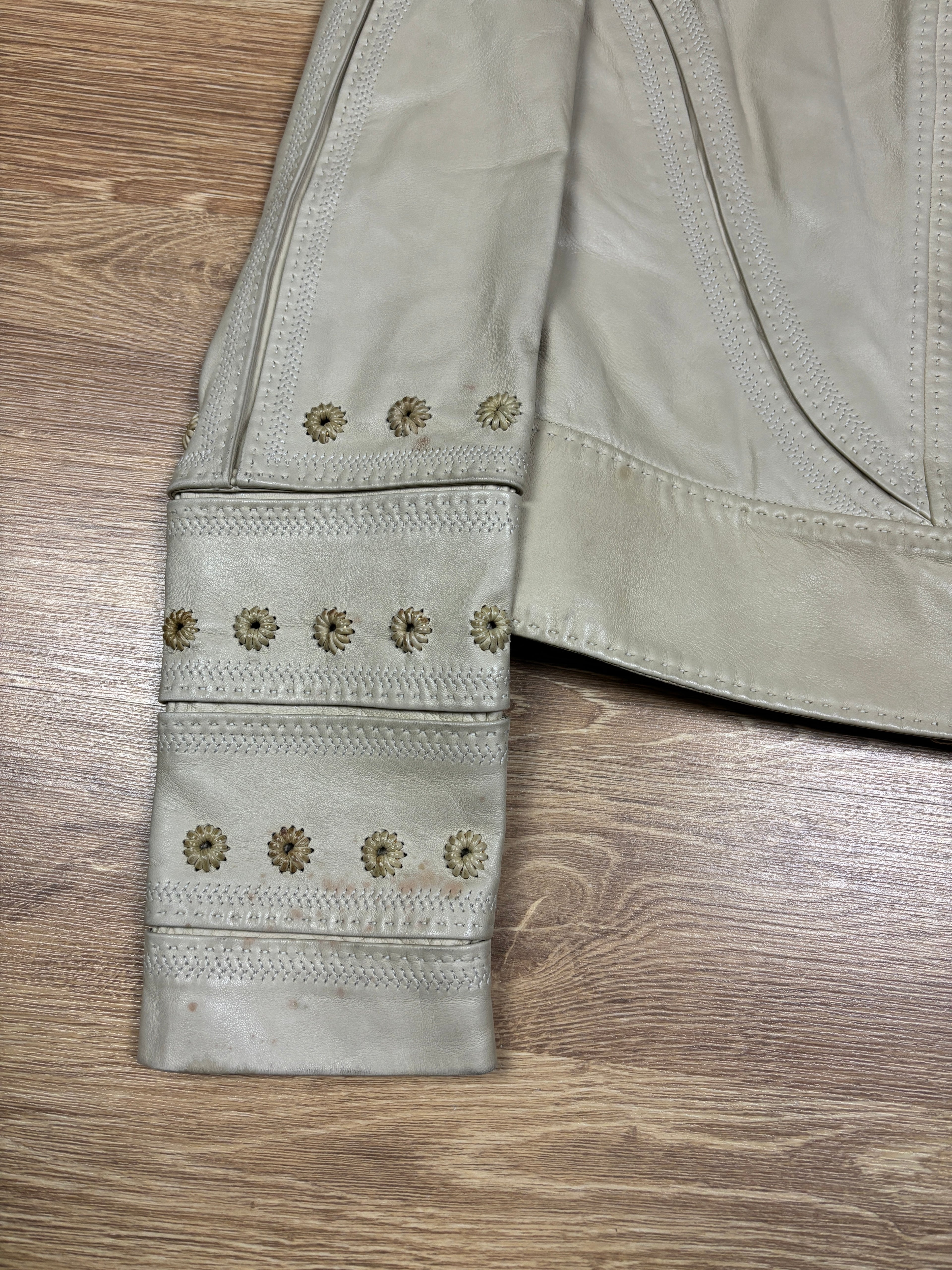 Gucci Frida Giannini Era Cream Leather Jacket