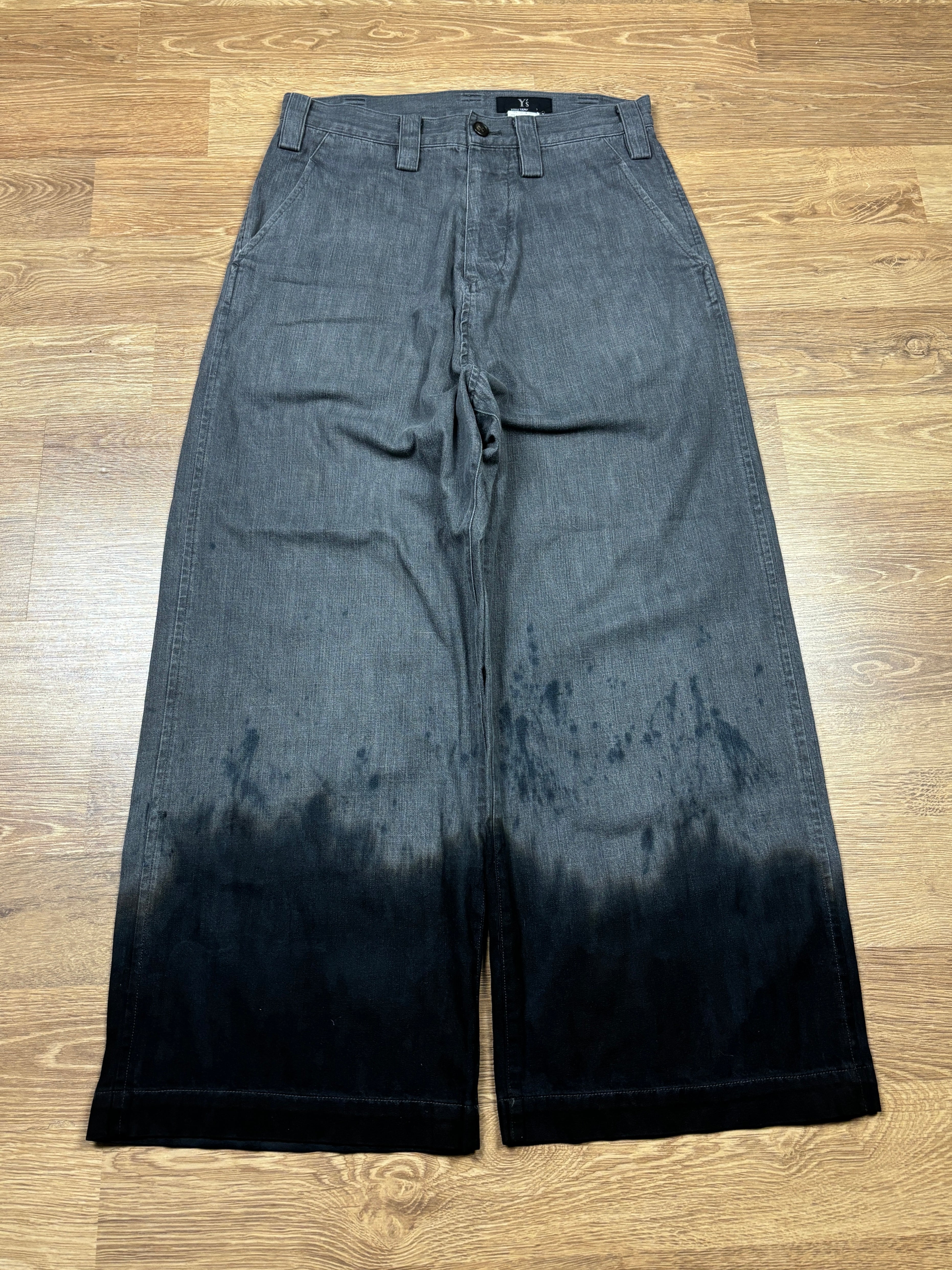 Y’s by Yohji Yamamoto Gradient Dyed Wide Leg Trousers