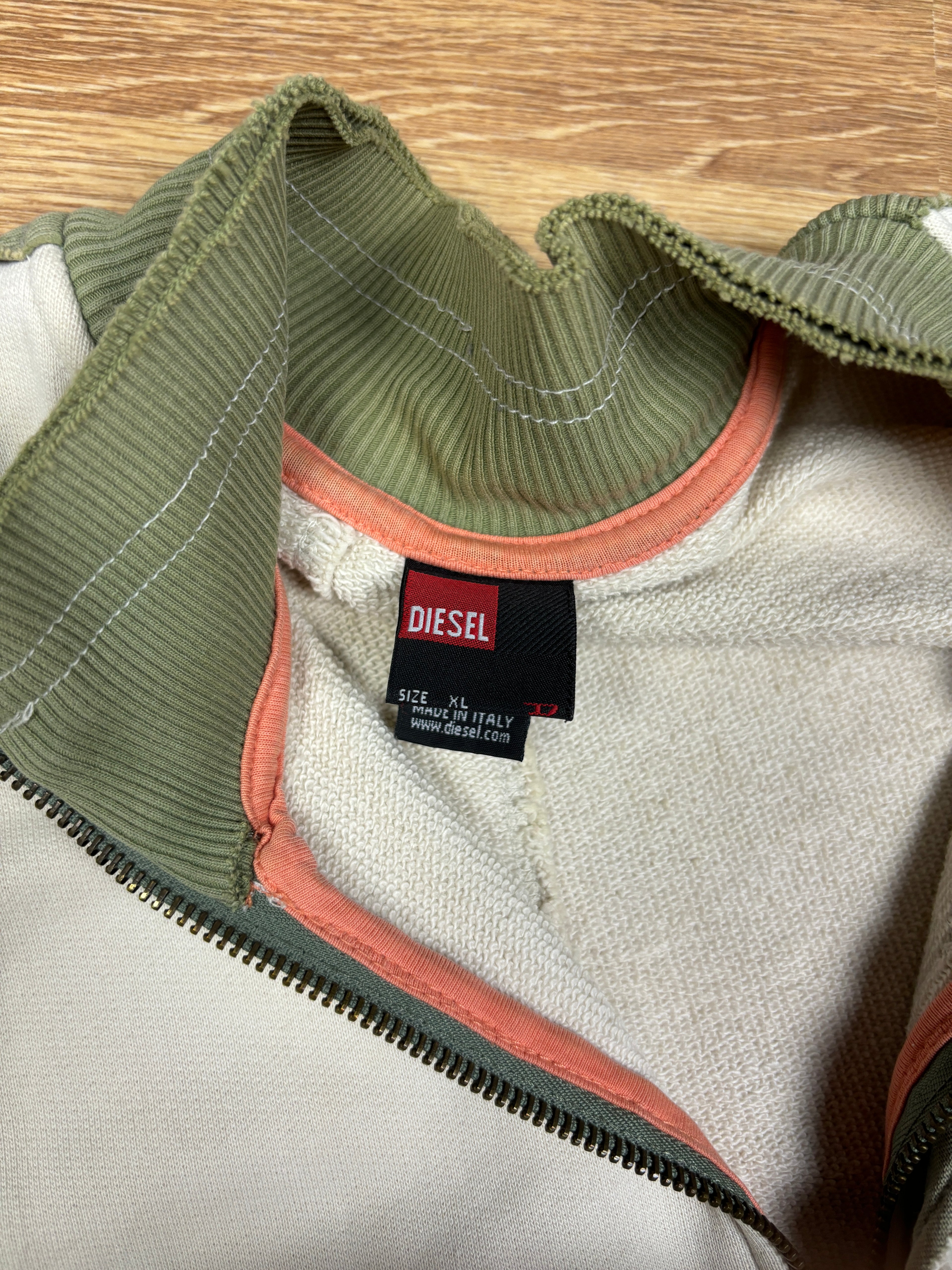 2000s Diesel Distressed Utility Zip-Up