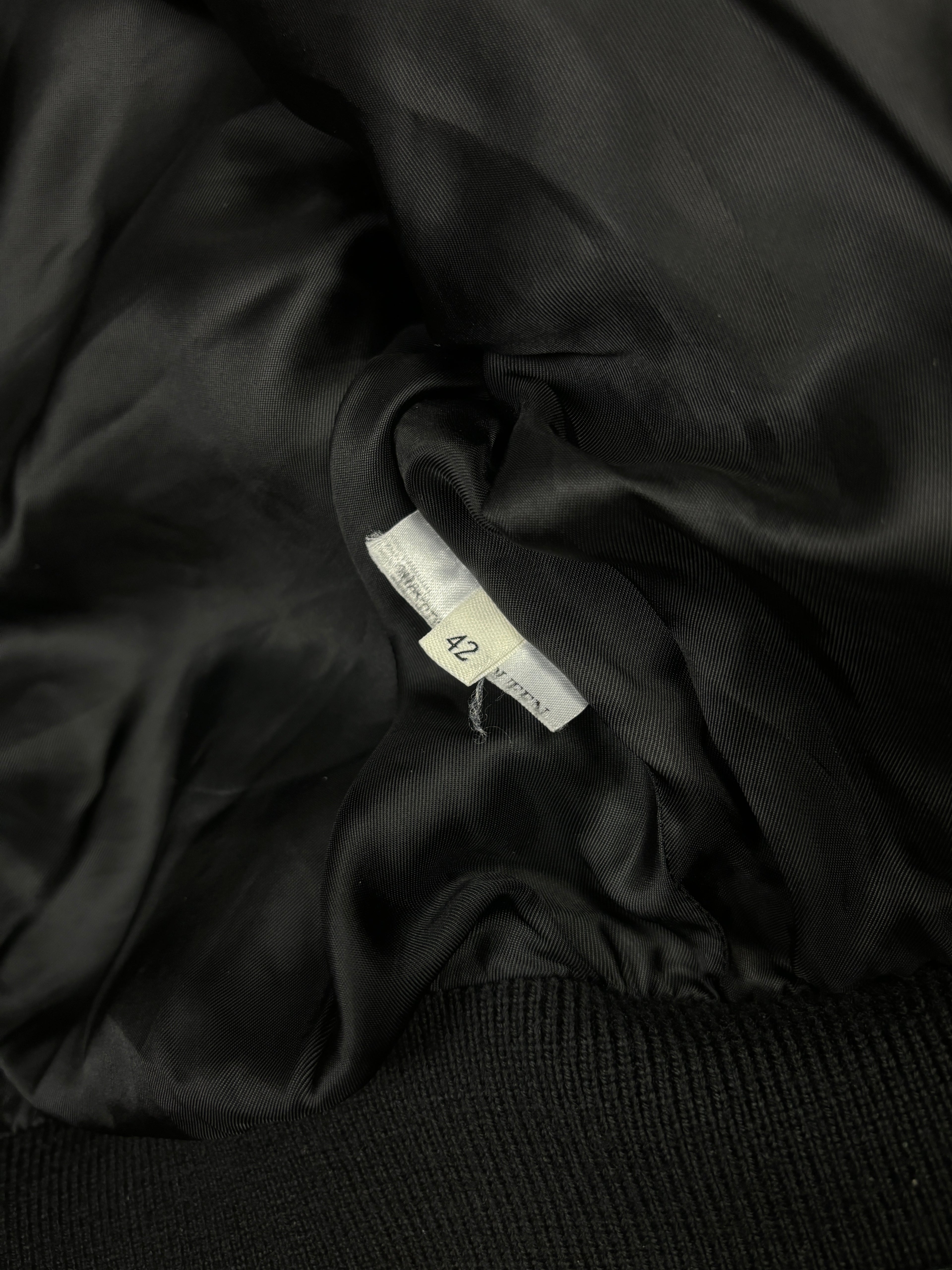 Alexander McQueen Cropped Balloon Sleeve Bomber Jacket