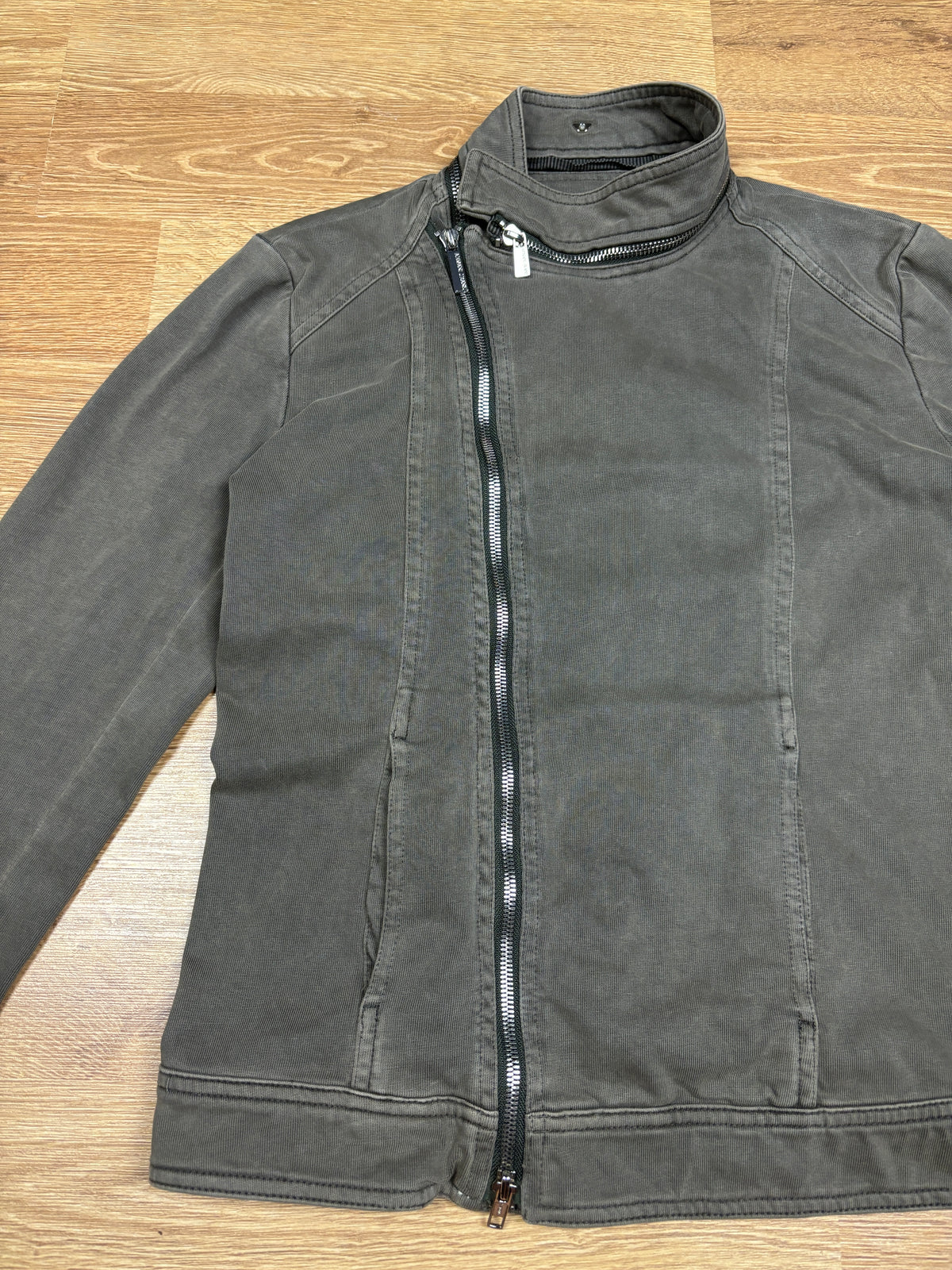 2000s Armani Jeans Asymmetrical Zip Jacket