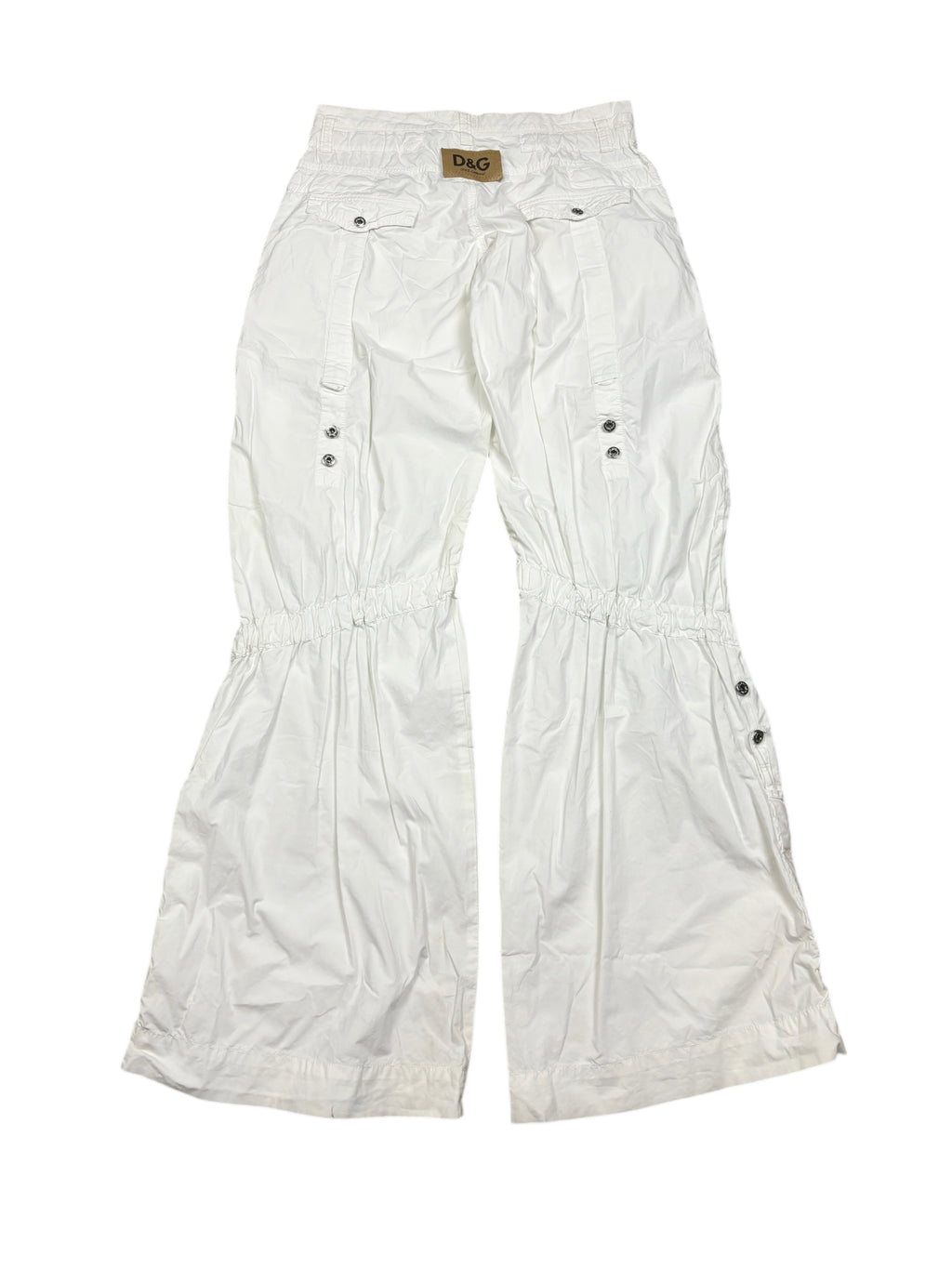 2000s Dolce & Gabbana White Cotton Cargo Pants