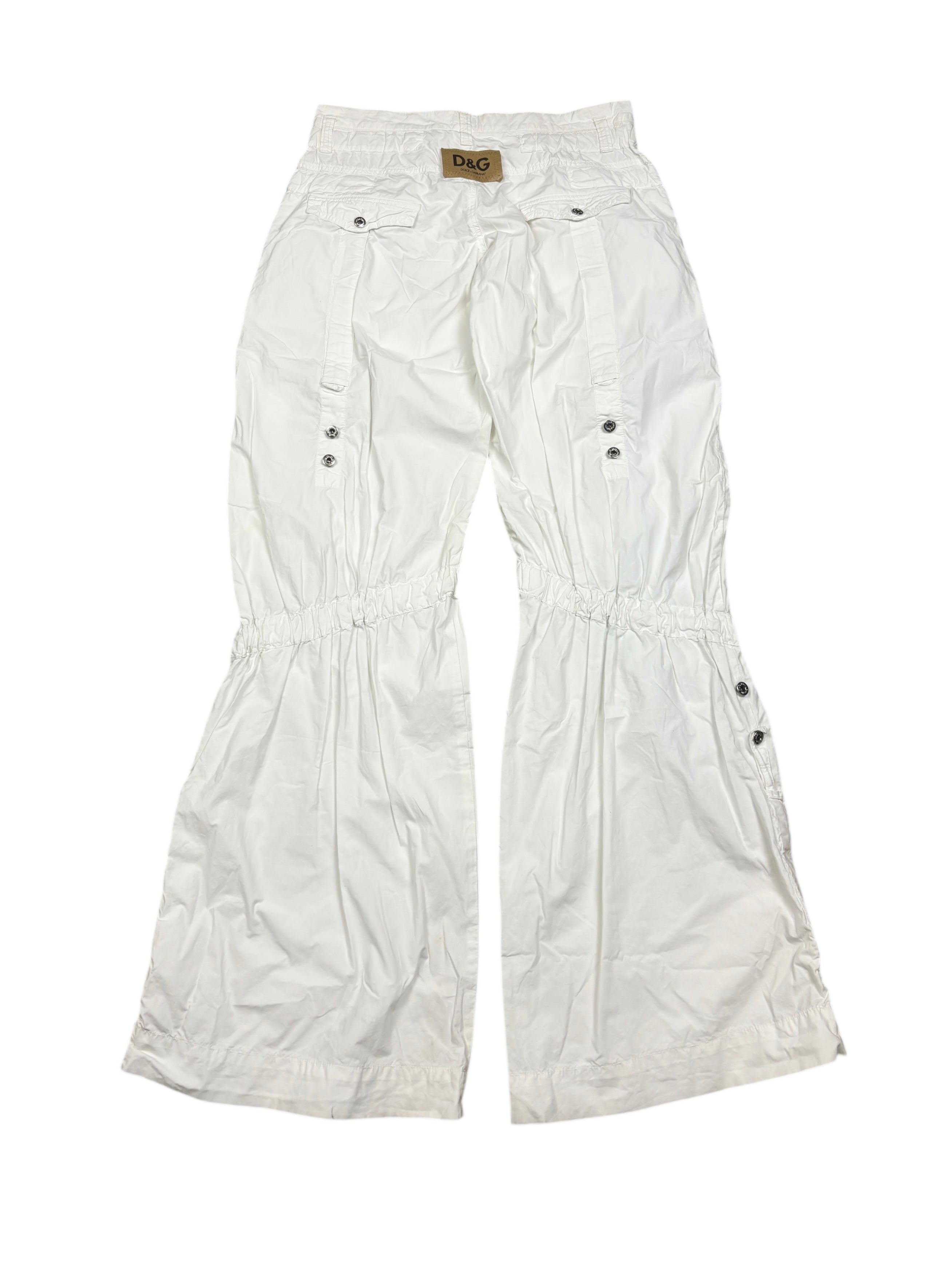 2000s Dolce & Gabbana White Cotton Cargo Pants