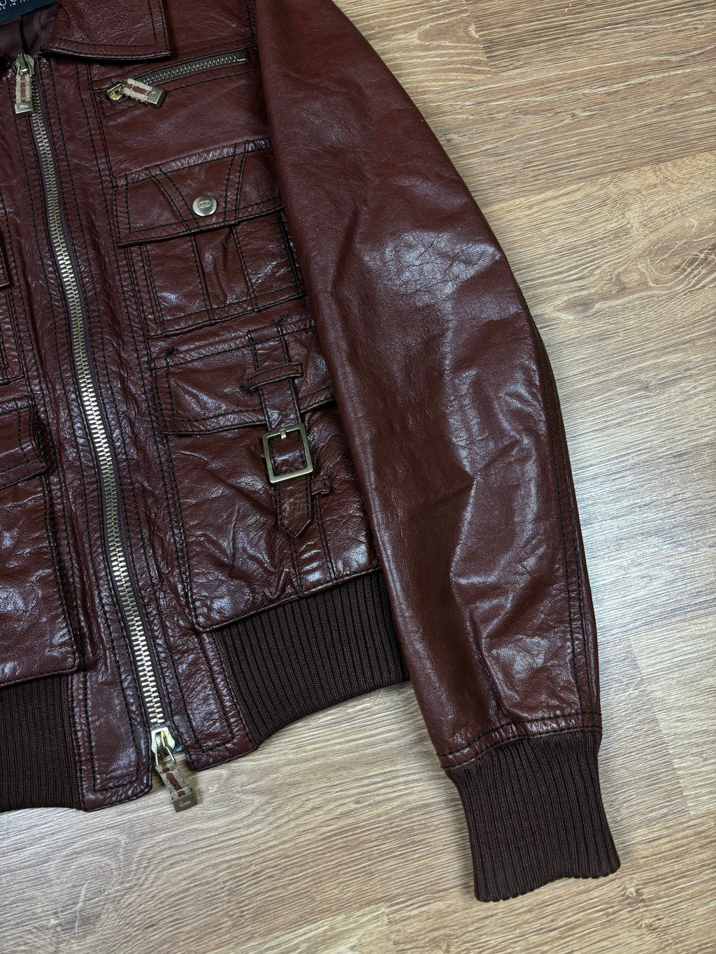 Gucci Frida Giannini Multipocket Leather Jacket