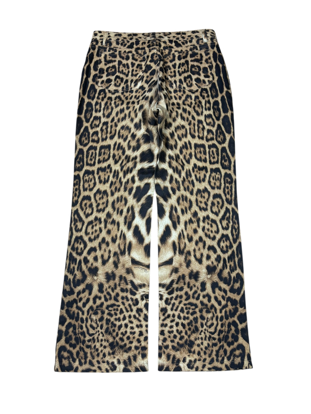 AW2002 Roberto Cavalli Leopard Print Flared Pants