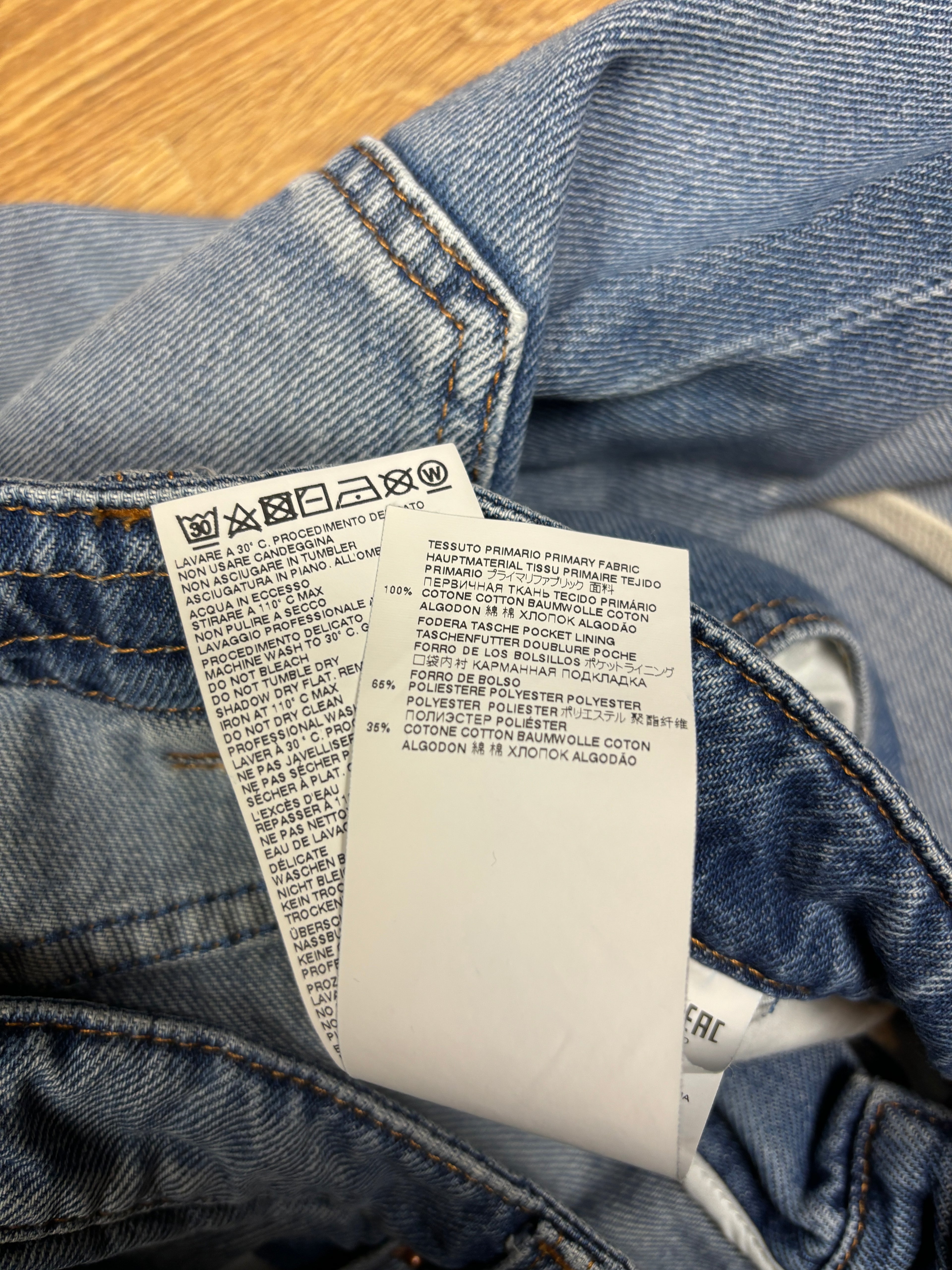 MM6 Maison Margiela Wide Leg Drawstring Denim Jeans
