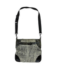 Bolso de hombro Miu Miu de lona y piel craquelada con logo