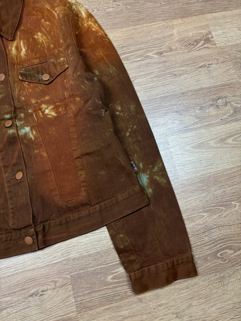 2000s Jean Paul Gaultier Flame Dyed Denim Jacket
