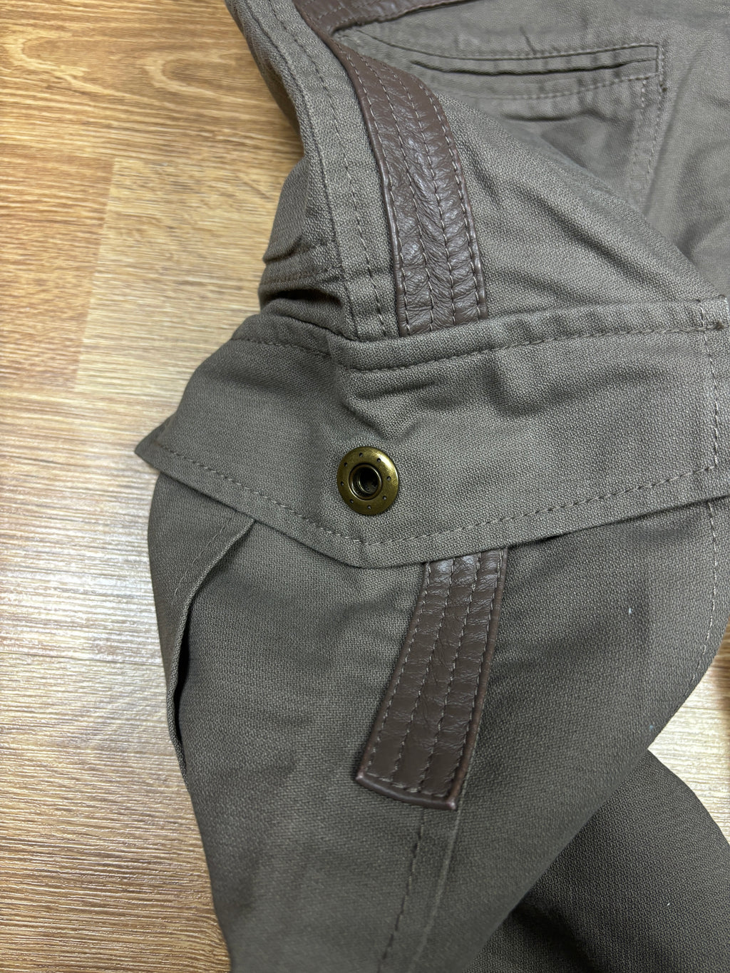 2000s Roberto Cavalli Class Leather Trim Cargo Pants