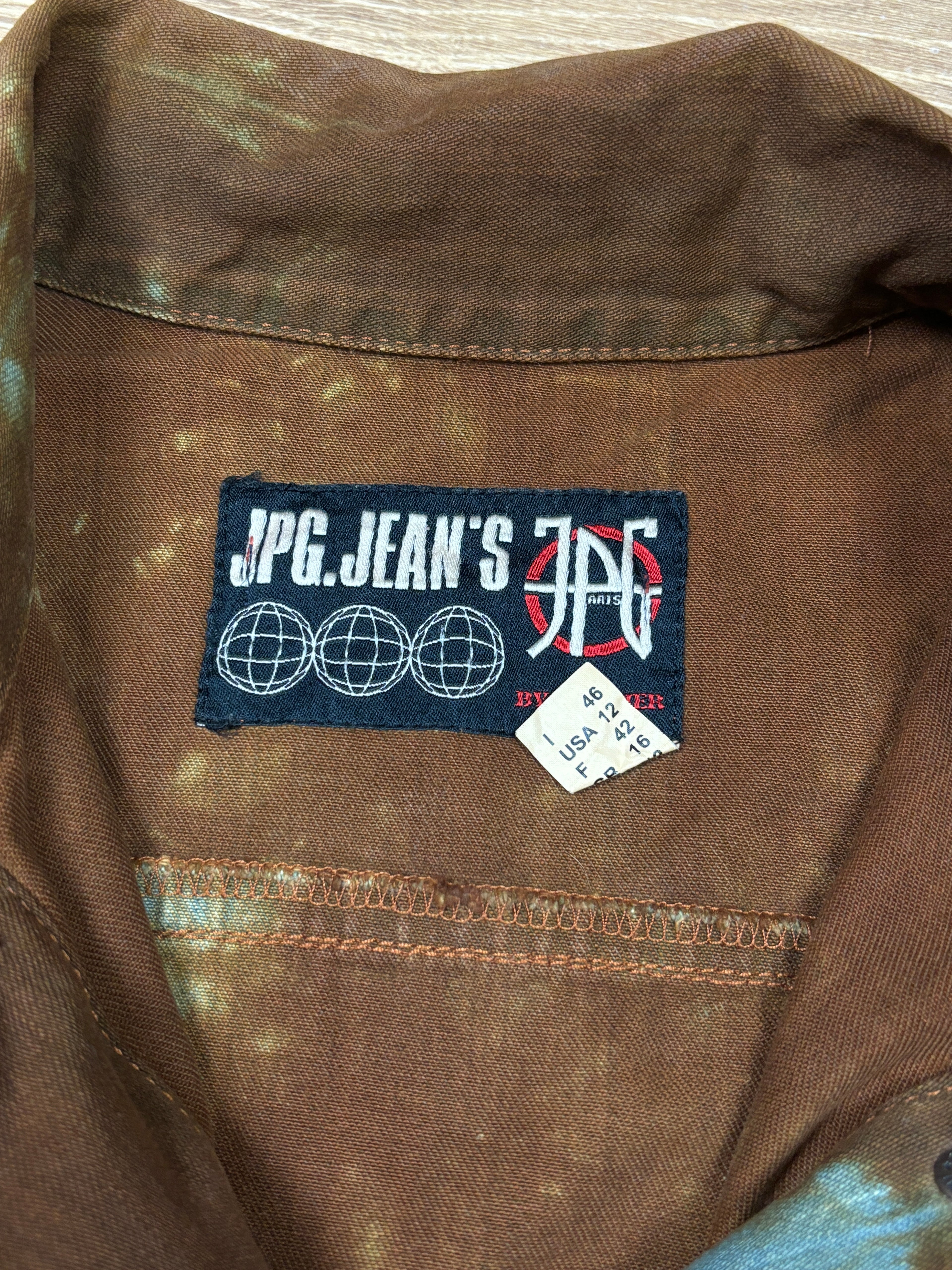 2000s Jean Paul Gaultier Flame Dyed Denim Jacket