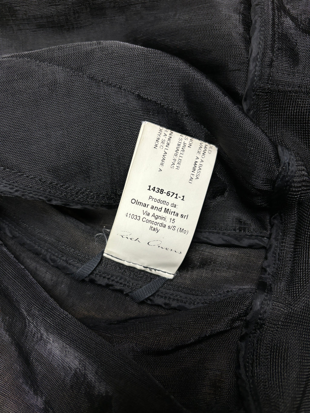 Rick Owens FW2009 Mesh Bomber Jacket