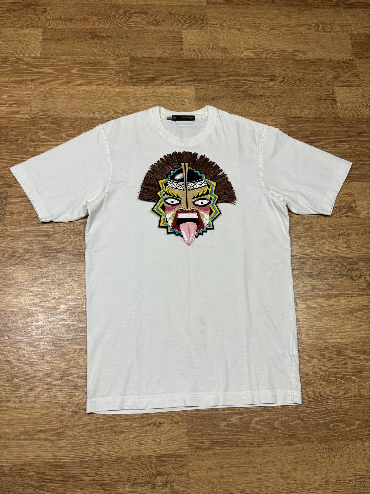 Dsquared2 SS2014 Runway Leather Mask T-Shirt