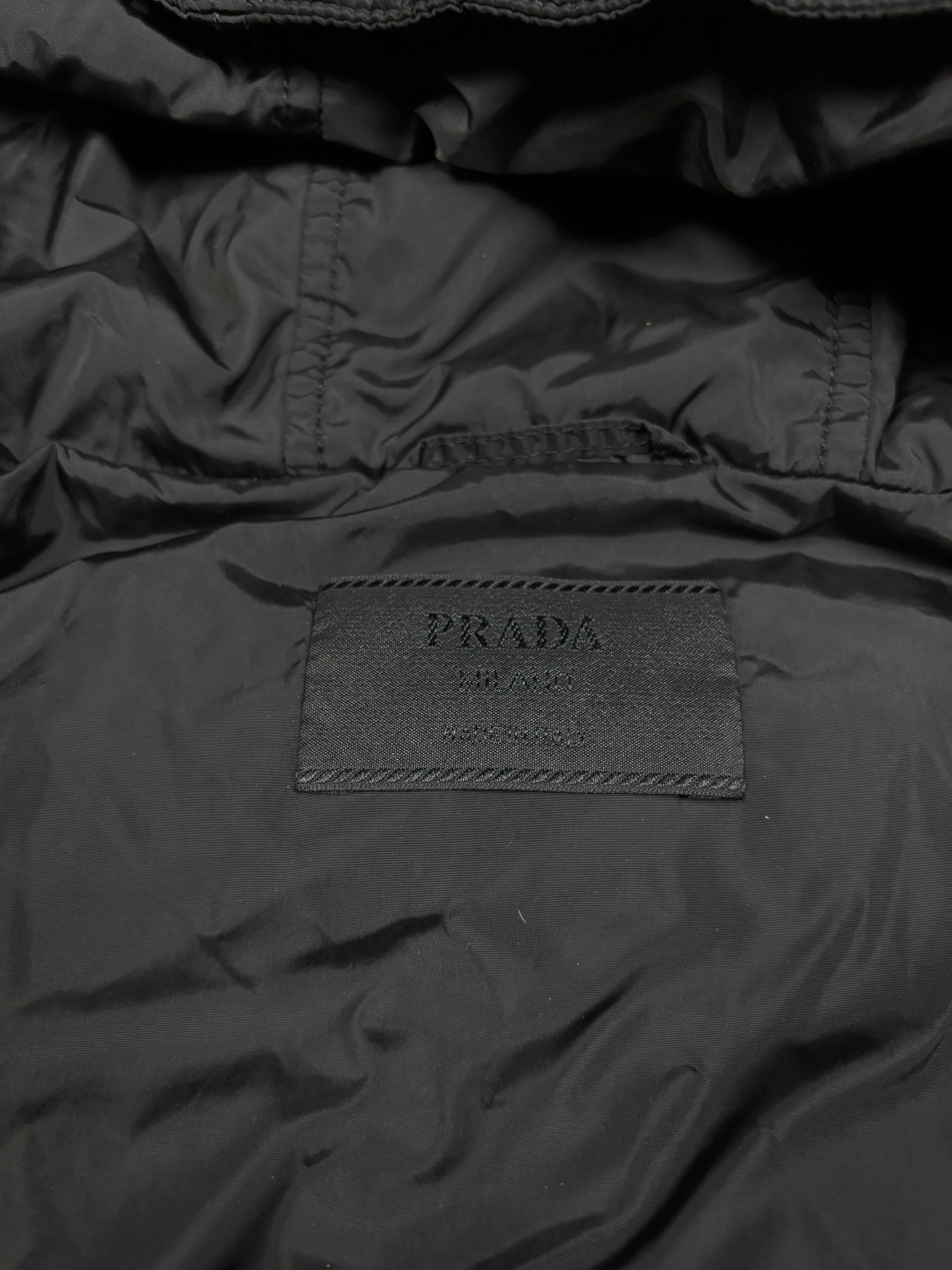 Prada Milano Cropped Down Hooded Jacket