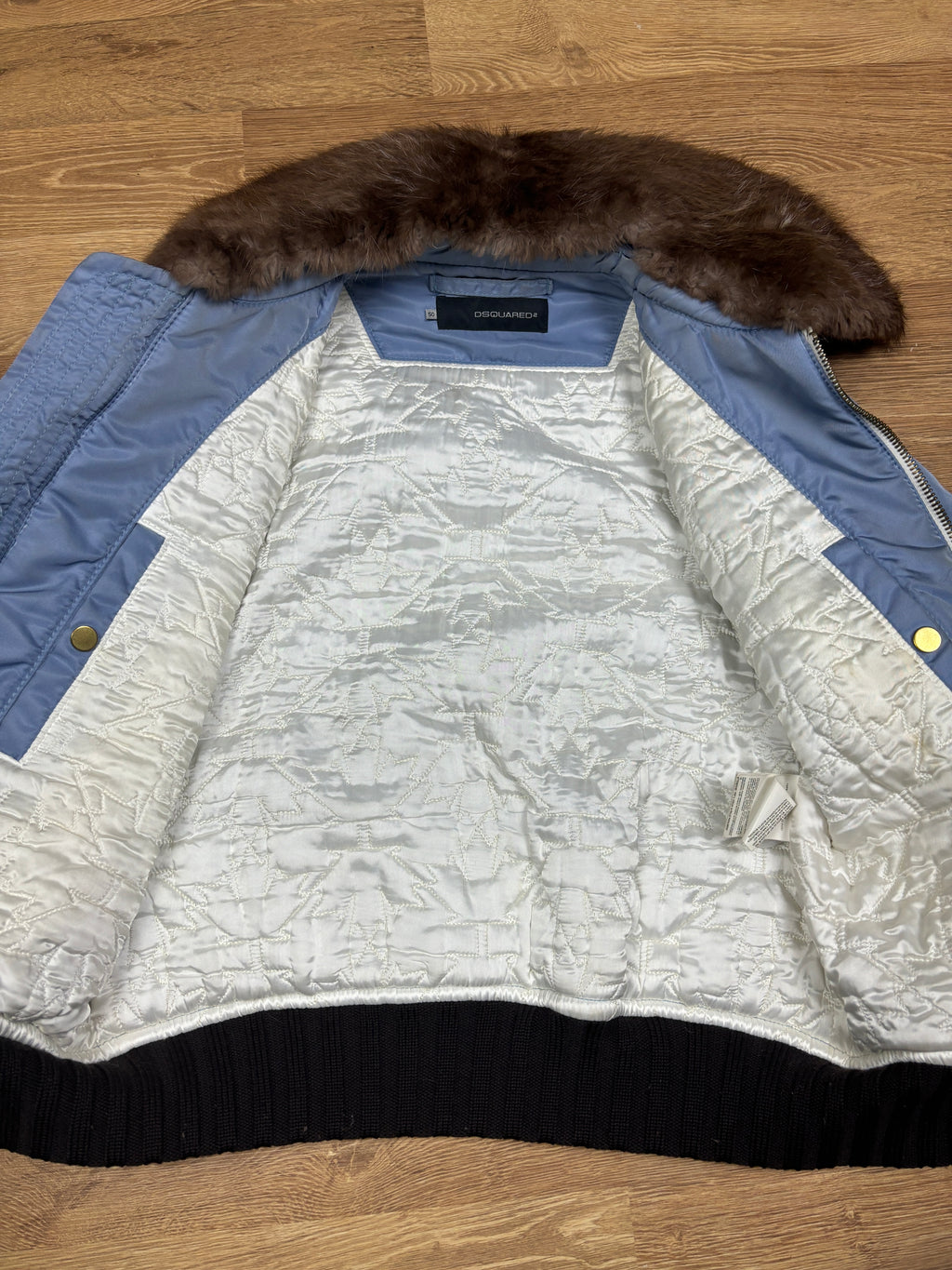 Dsquared2 AW2004 Runway Fur Collar Bomber Jacket