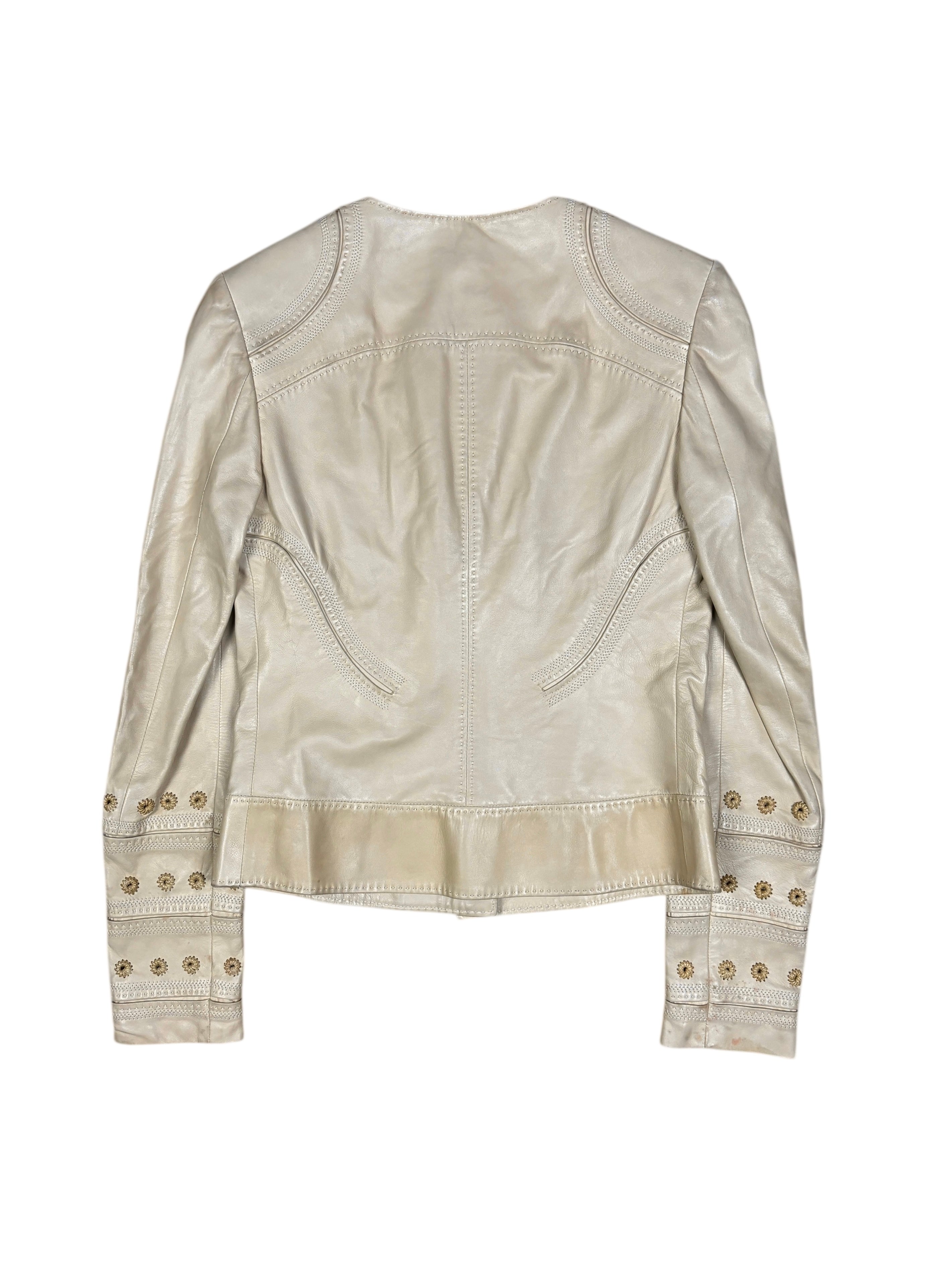 Gucci Frida Giannini Era Cream Leather Jacket