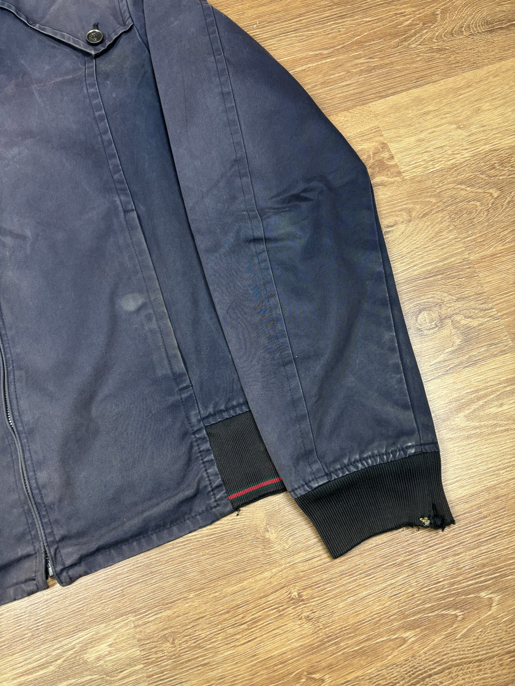 Gucci 2000s Cotton Biker Jacket Navy