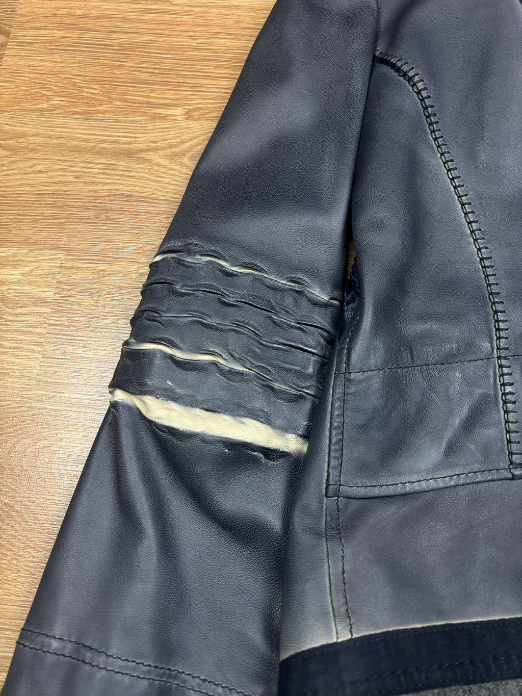 2000s Marithé + François Girbaud Lamb Leather Bondage Strap Jacket