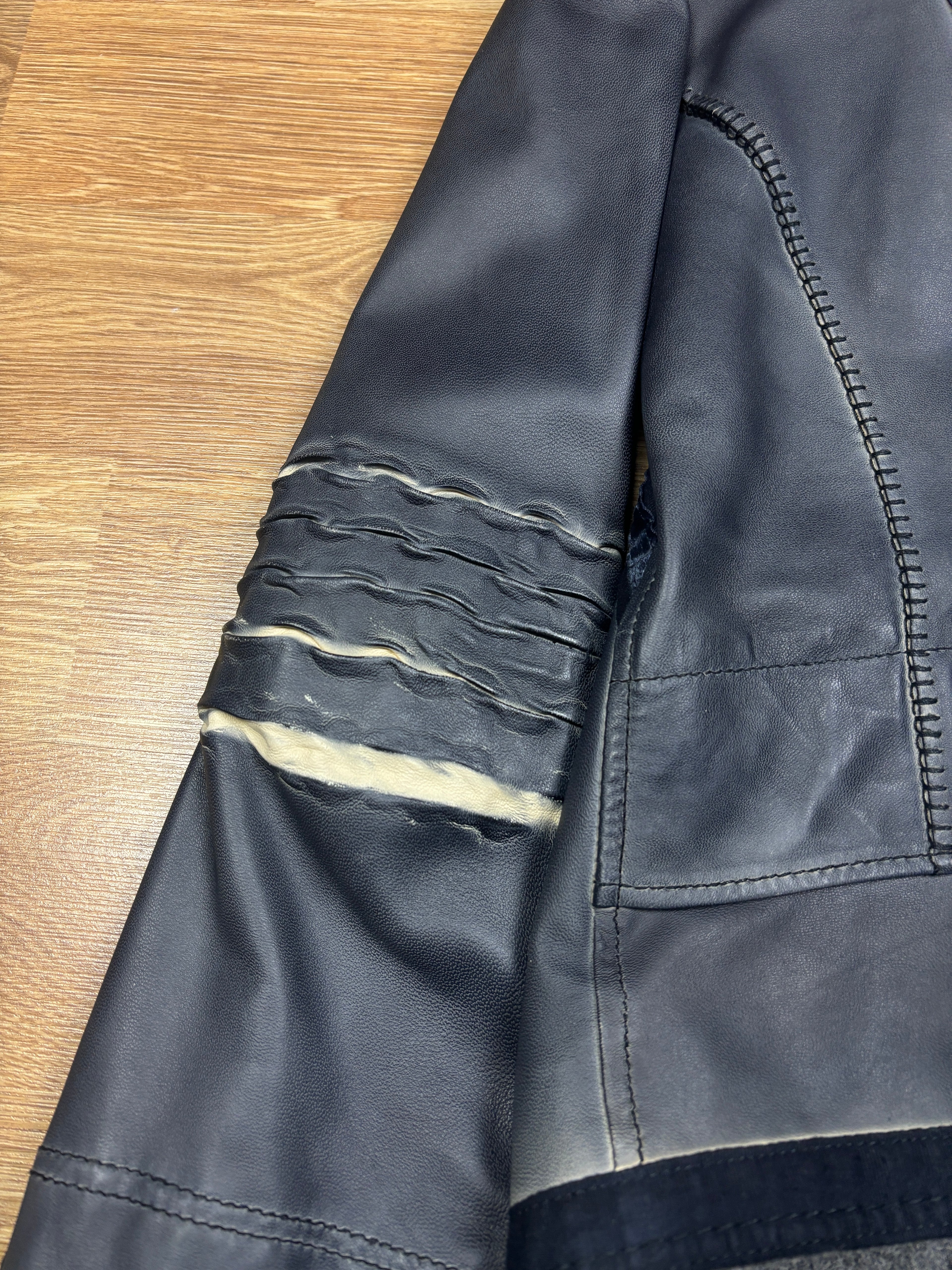 2000s Marithé + François Girbaud Lamb Leather Bondage Strap Jacket