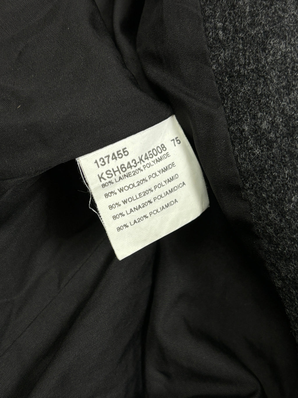 Abrigo asimétrico de lana vintage Kenzo Homme