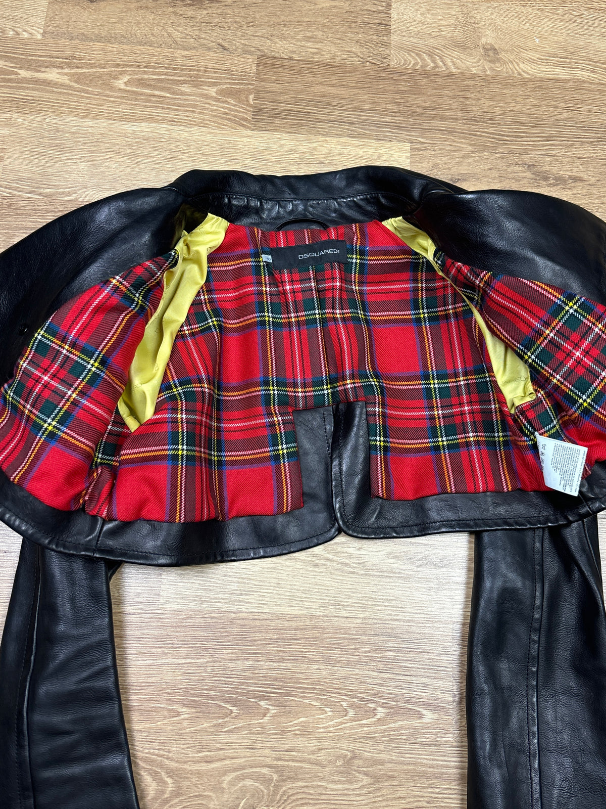 2000s Dsquared2 Extreme Cropped Leather Jacket