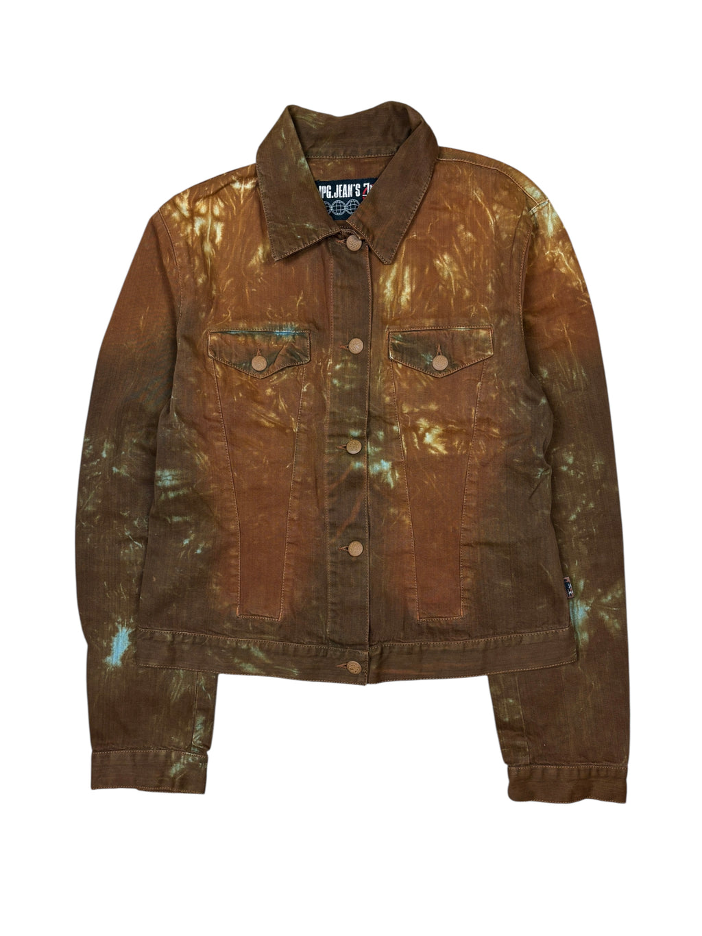 2000s Jean Paul Gaultier Flame Dyed Denim Jacket