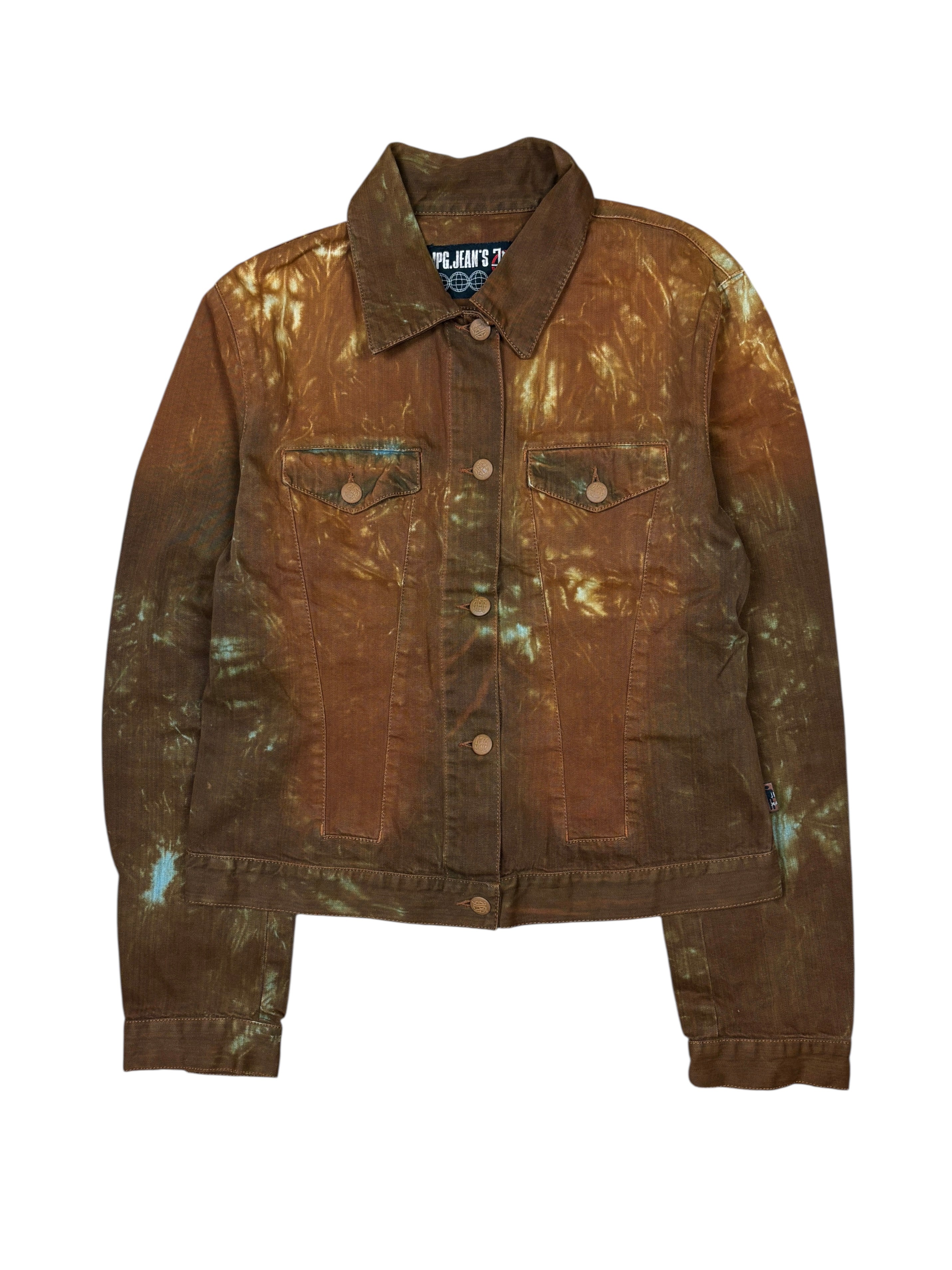 2000s Jean Paul Gaultier Flame Dyed Denim Jacket