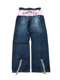 2000s Roberto Cavalli Angels Wide Leg Denim Pants