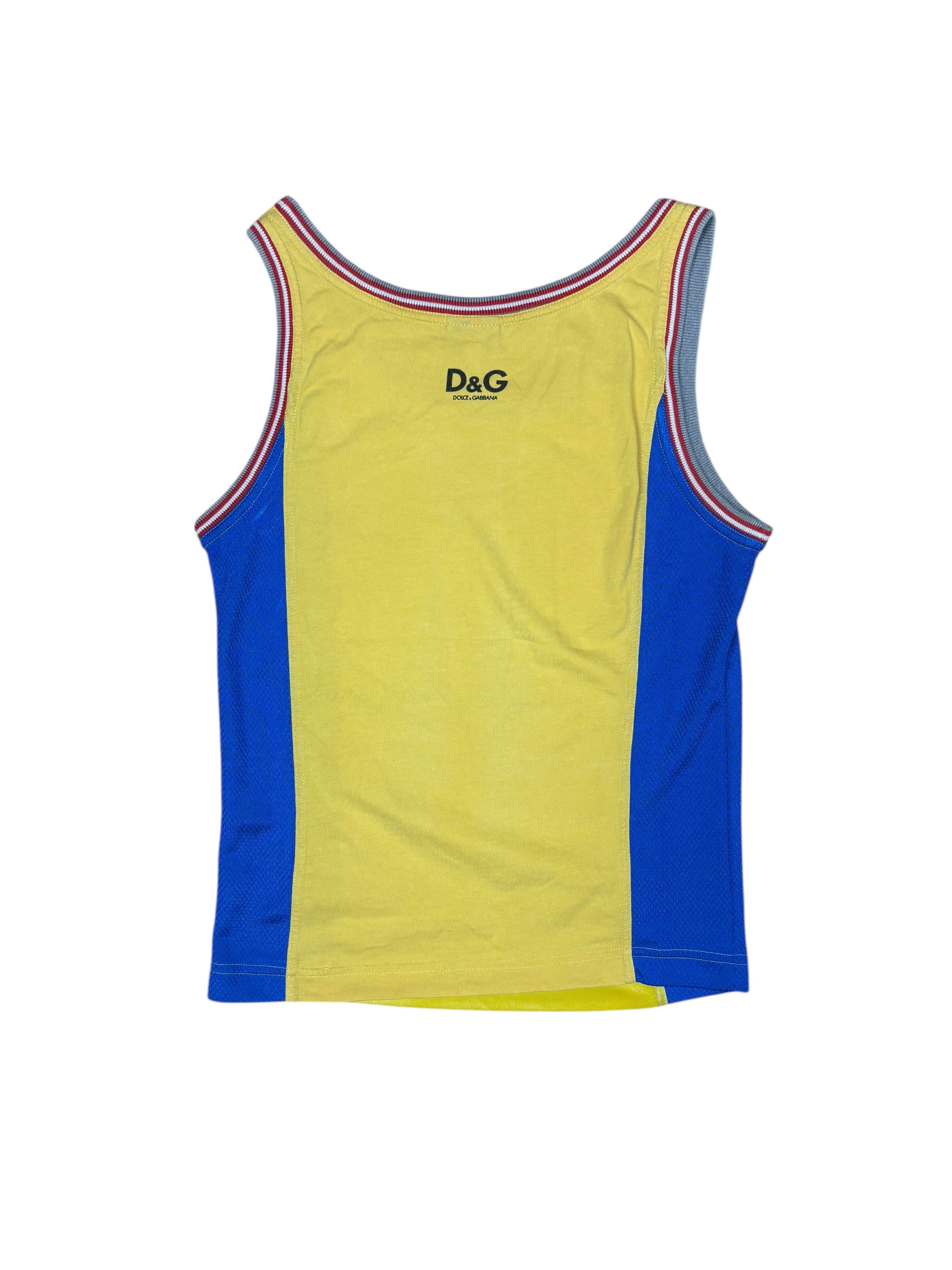 2000s D&G Milano Football Graphic Tank Top