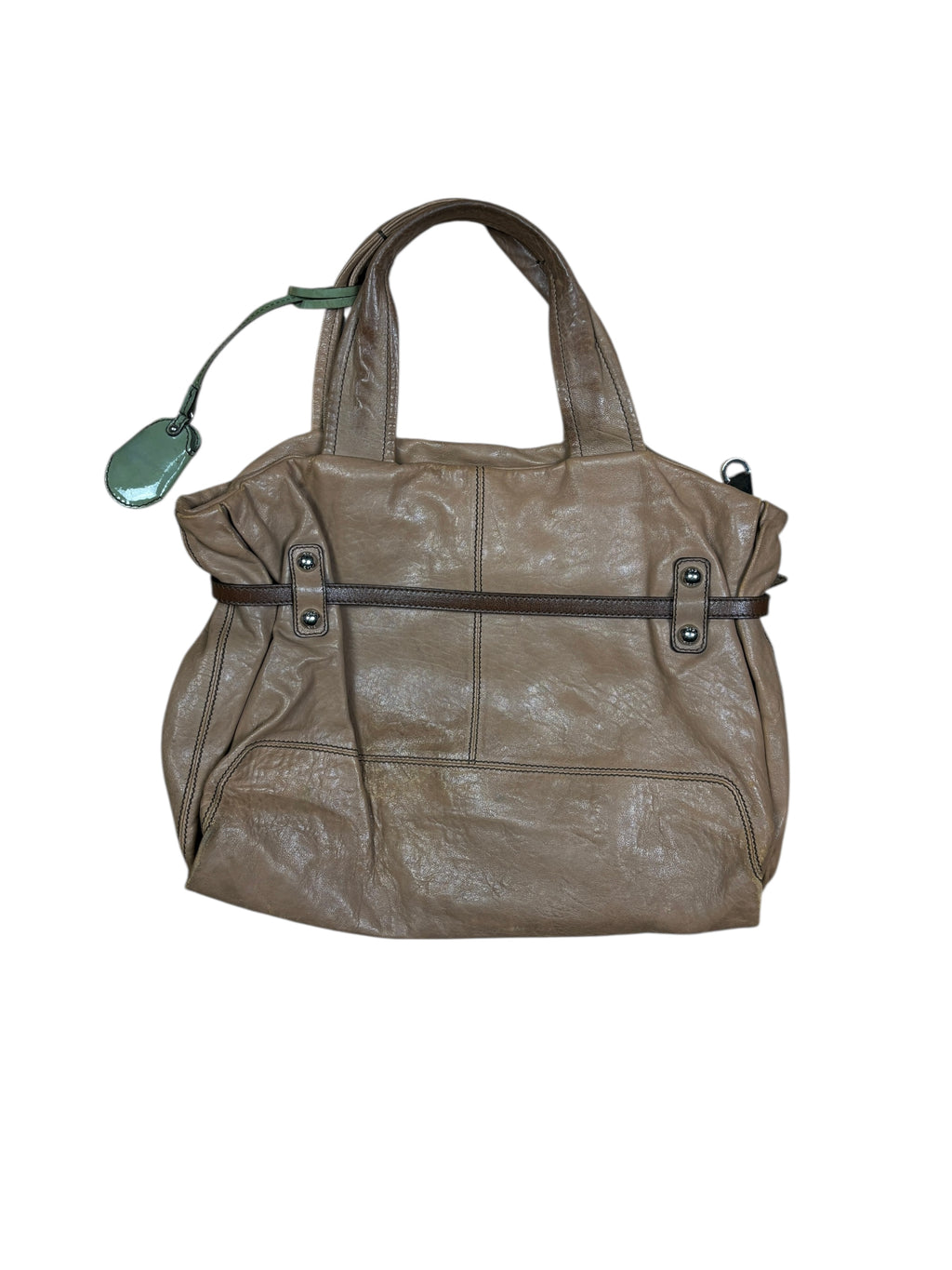 Bolso de hombro de cuero marrón de Dolce & Gabbana de los años 2000 con detalle de correa