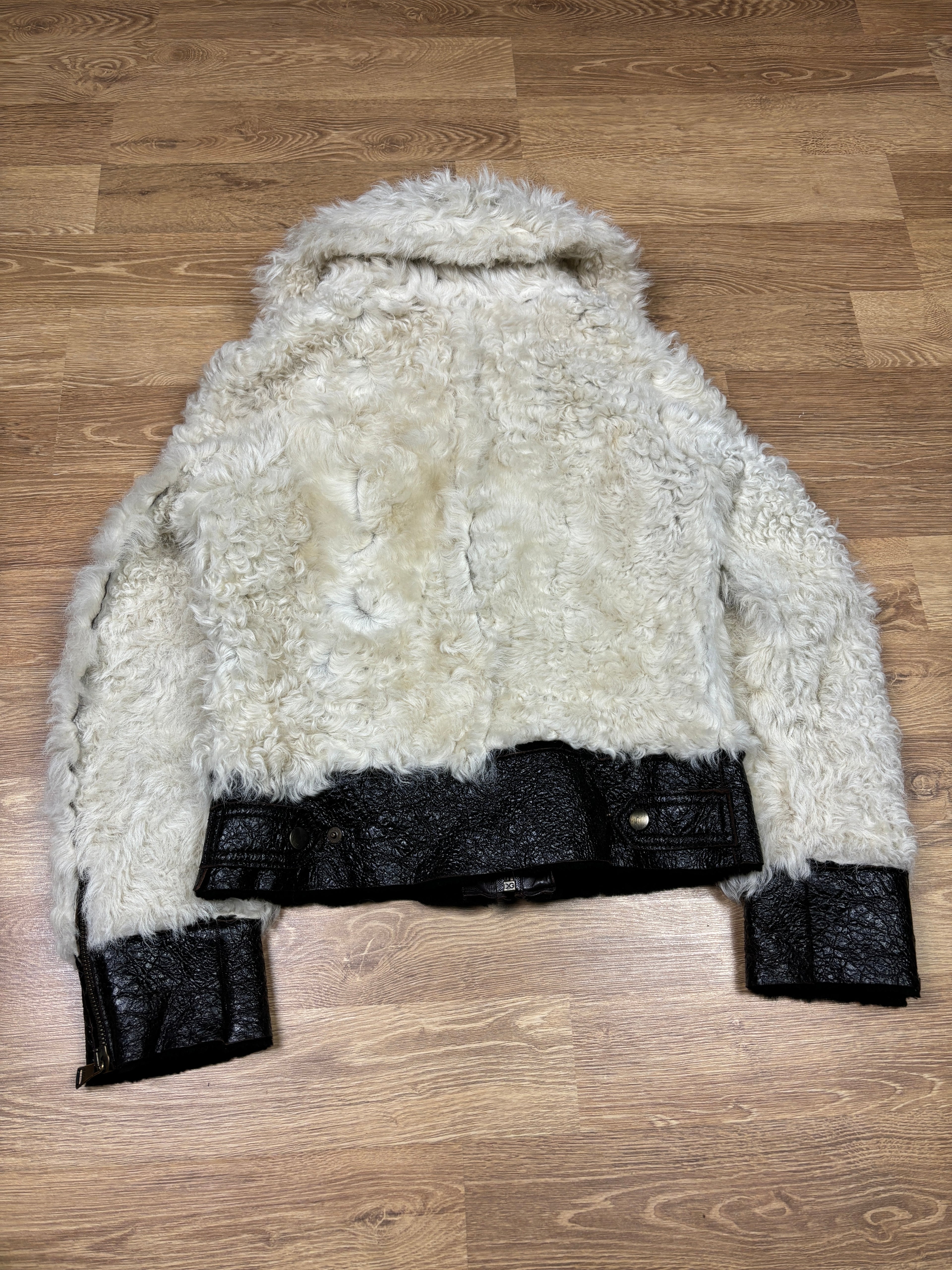 Dolce & Gabbana Lamb Leather Shearling Jacket