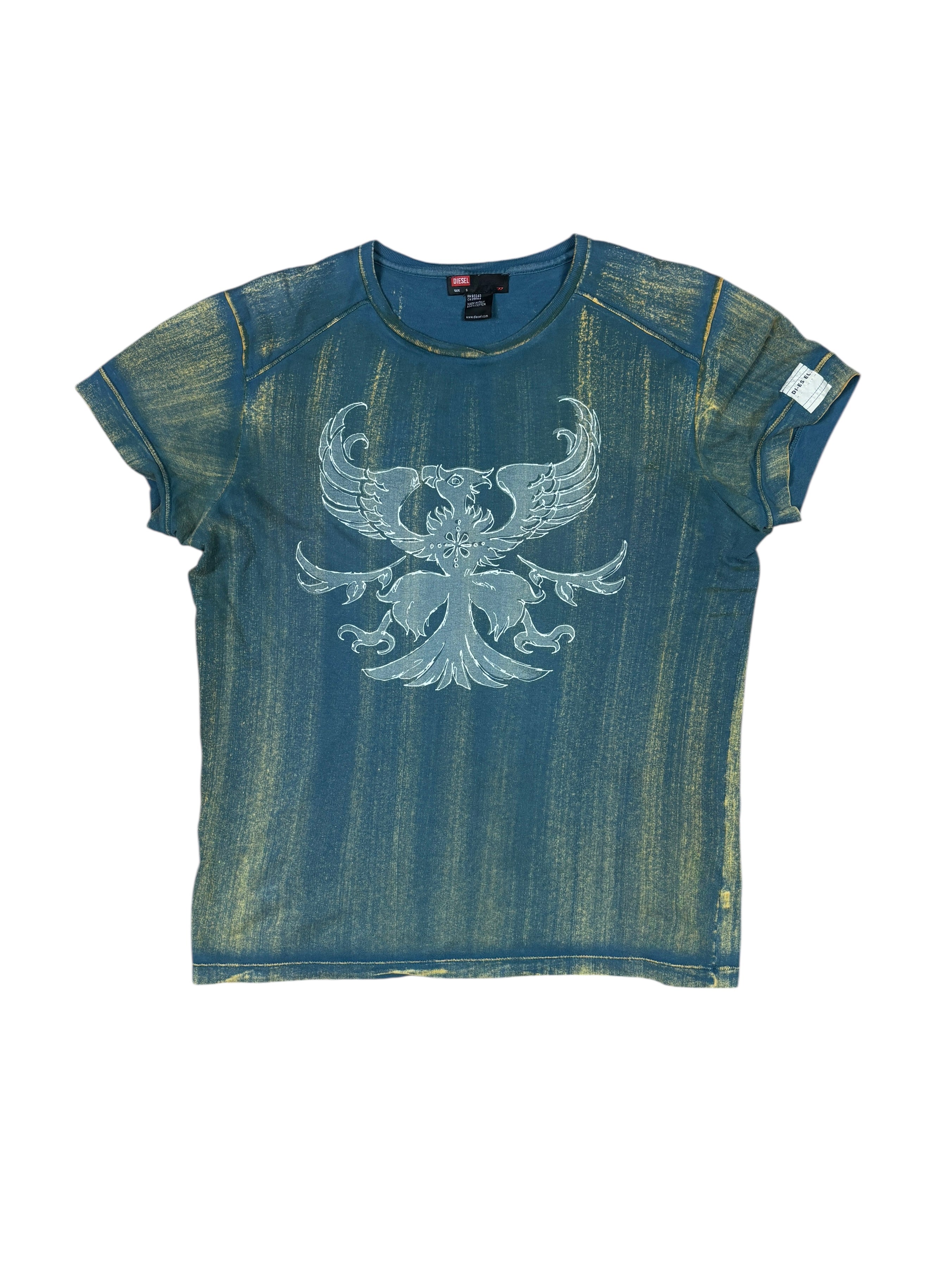 Diesel 2000s Distressed Eagle Graphic T-Shirt