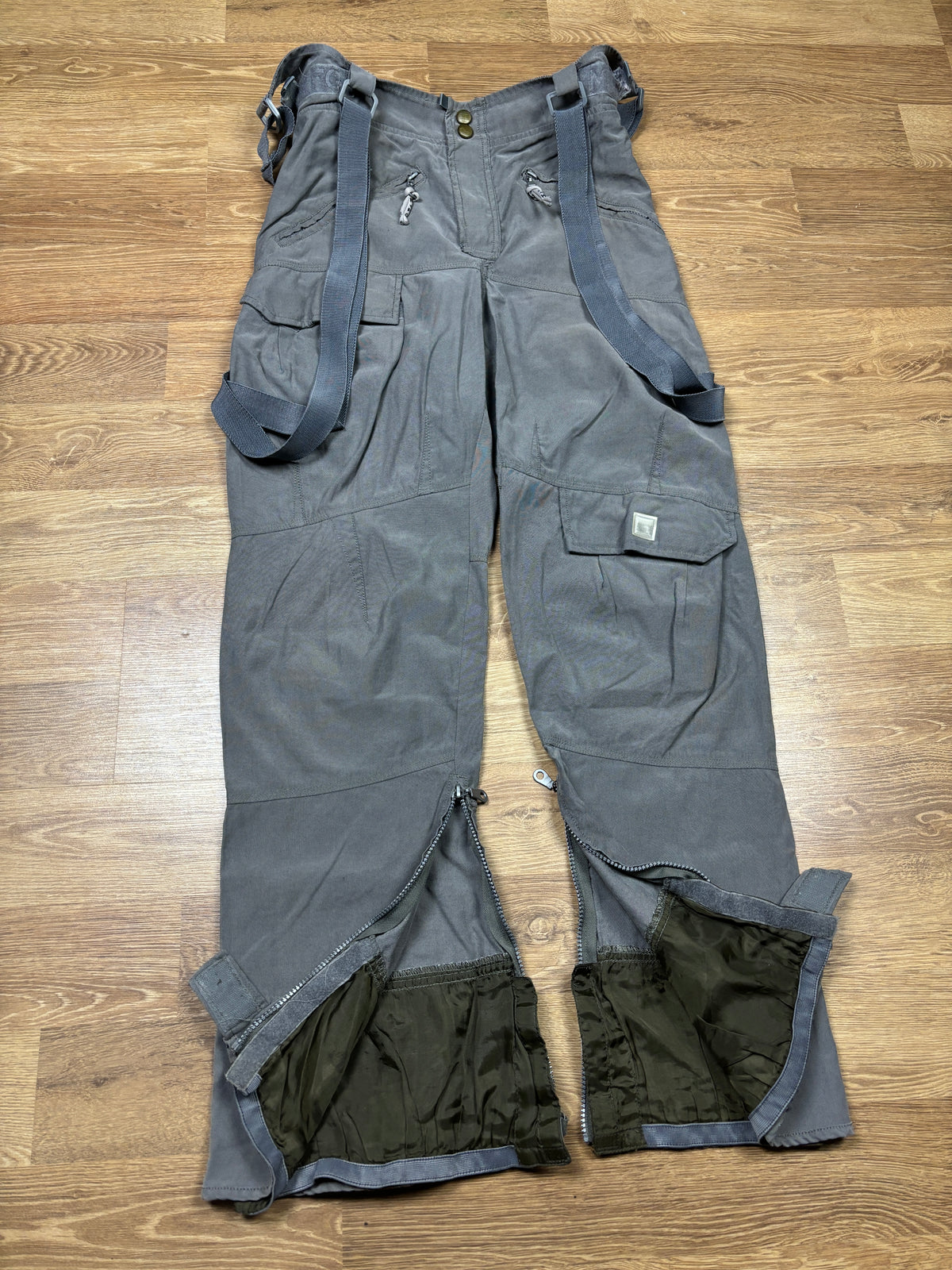 2000s Marithé François Girbaud Grey Bondage Cargo Pants