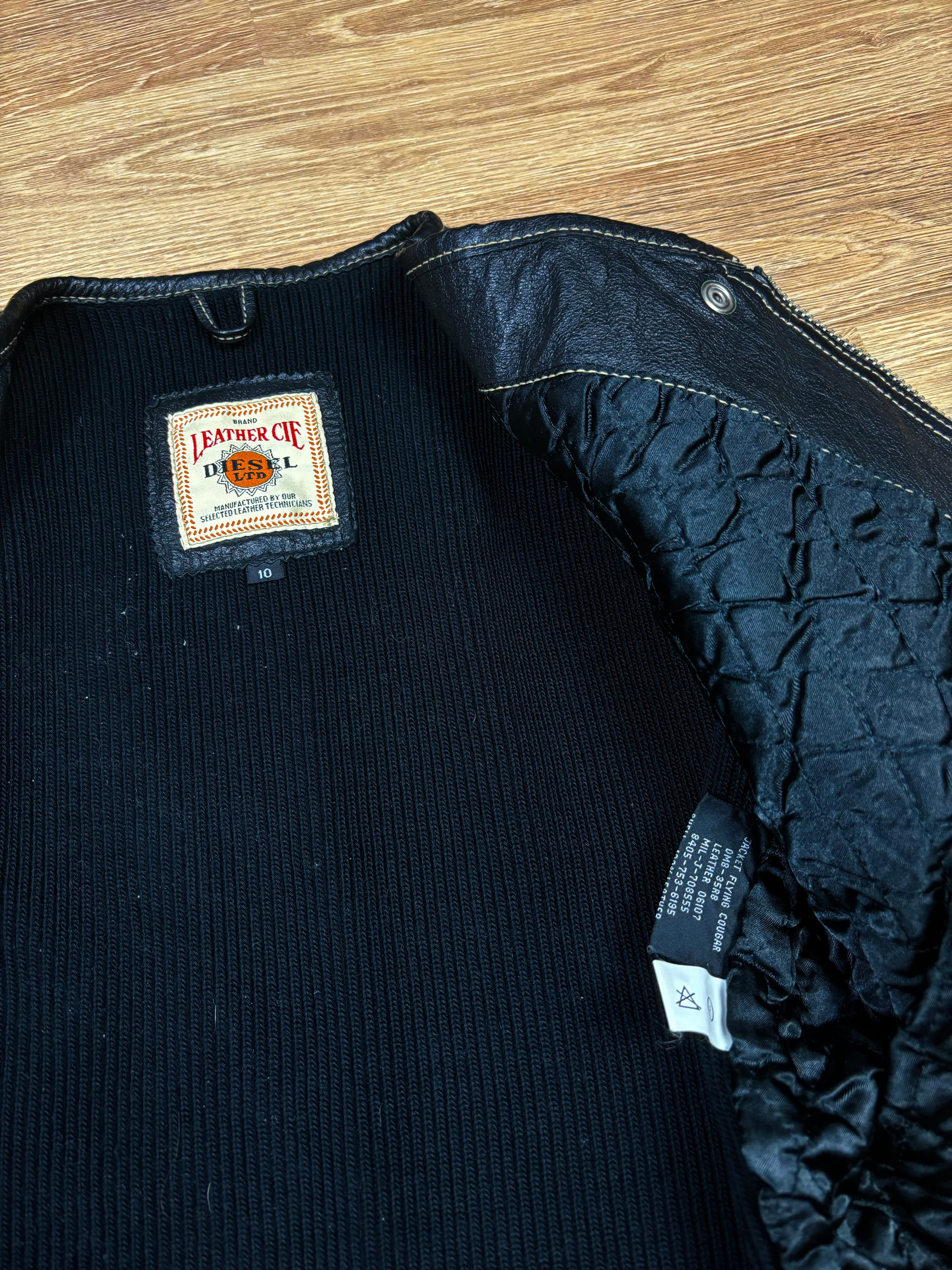 90s Diesel Sleeveless Leather Racing Vest