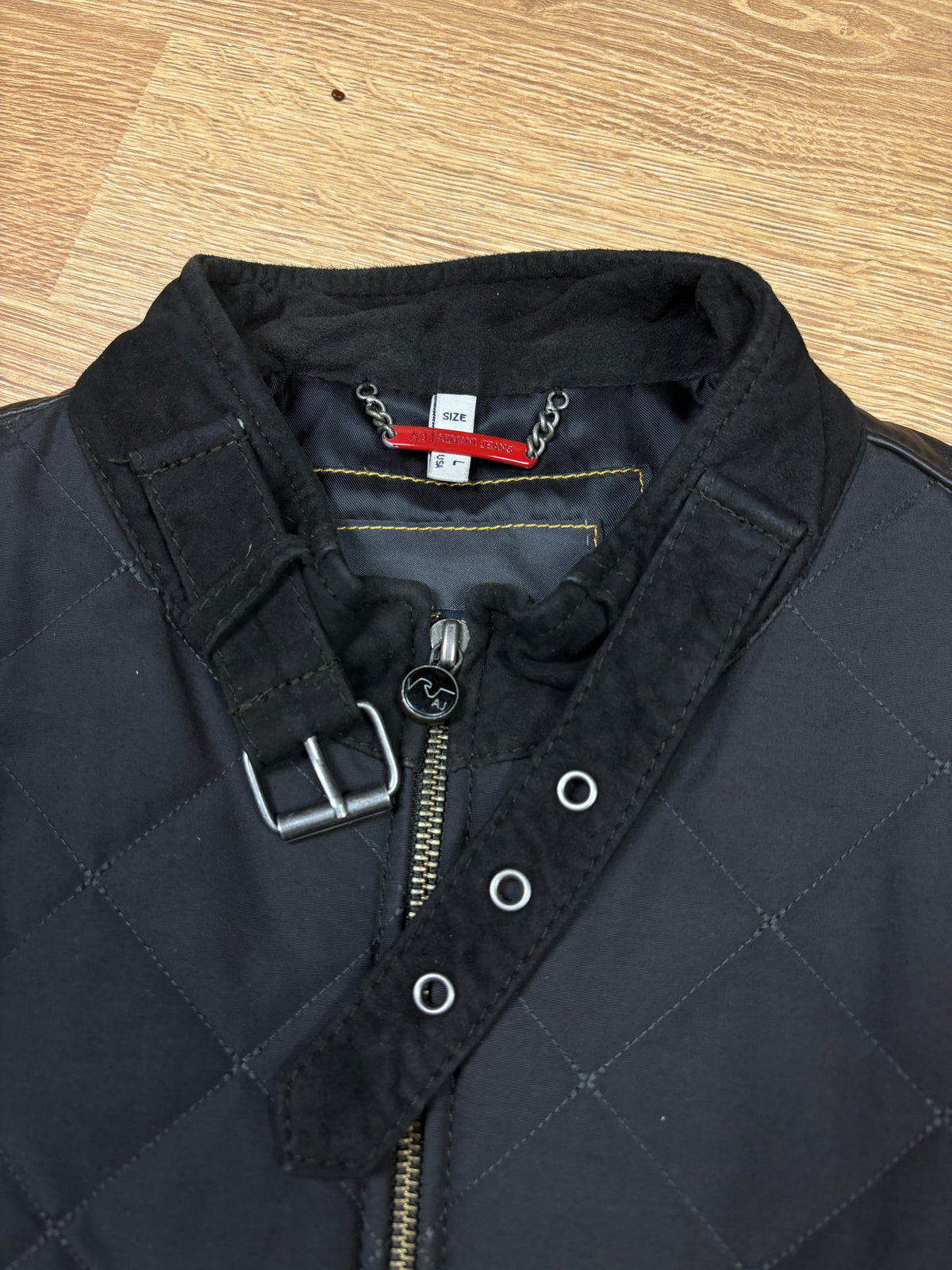 Armani Jeans AW2011 Leather Panel Biker Jacket